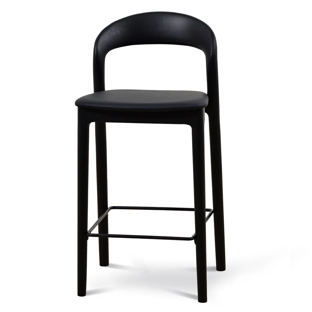 Ex Display - Caspar 65cm Bar Stool - Full Black - single - Image 6