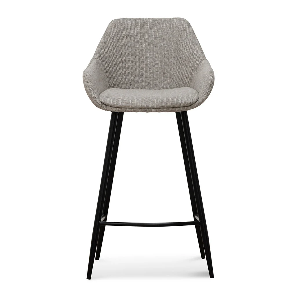 Ex-Display - Cody 68cm Fabric Bar Stool - Beige - Image 2