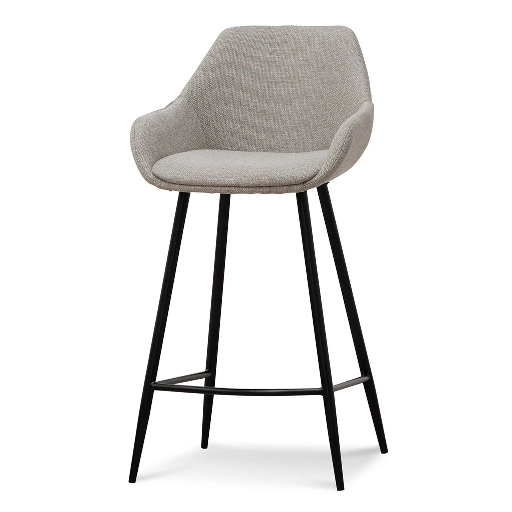 Ex-Display - Cody 68cm Fabric Bar Stool - Beige - Image 9