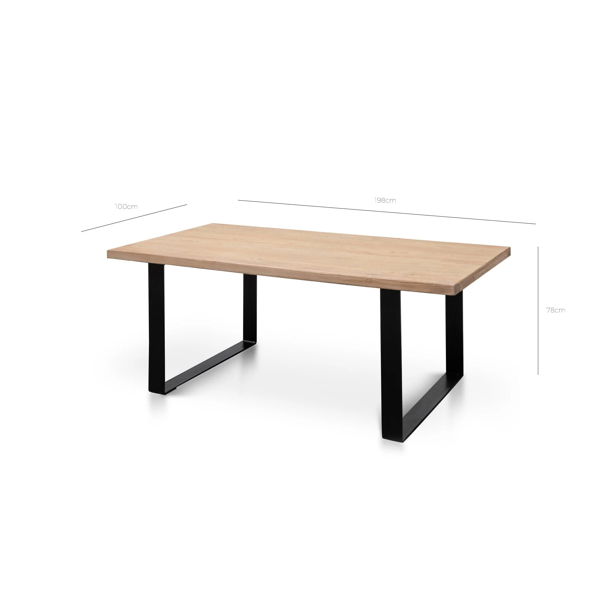 Ex Display - Dalton Reclaimed Wood 1.98m Dining Table - Rustic Natural - Image 24