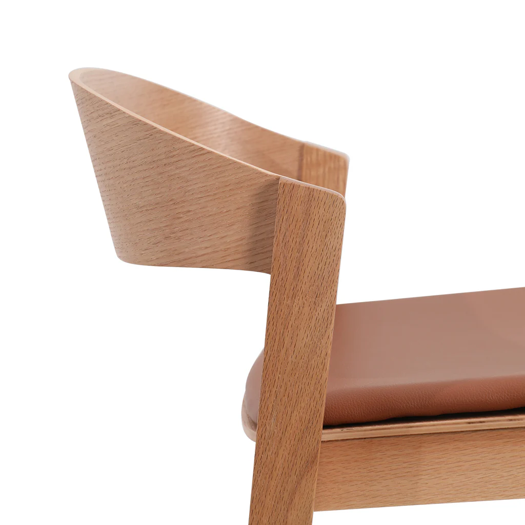 Ex Display - Davis Natural Bar Stool - Brown Seat - Image 26