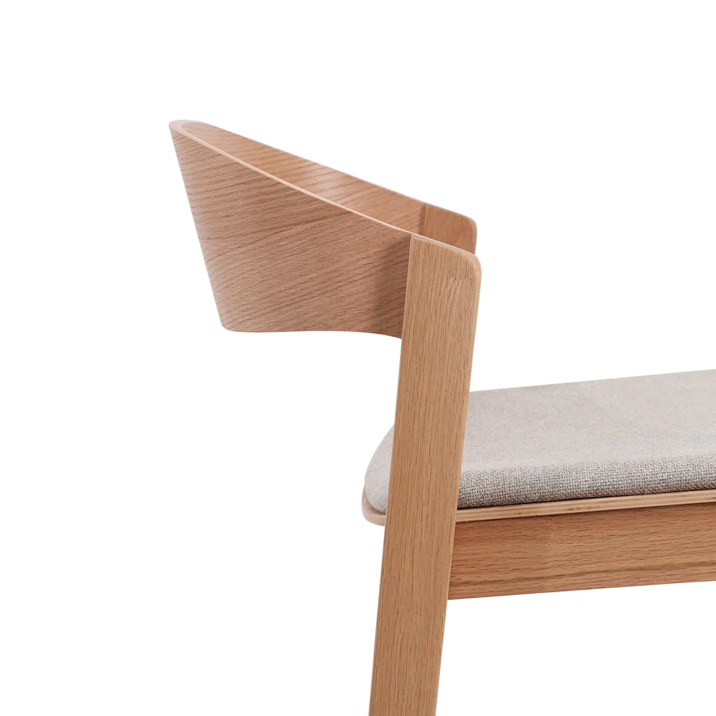 Davis Natural Bar Stool - Grey Seat - Image 17