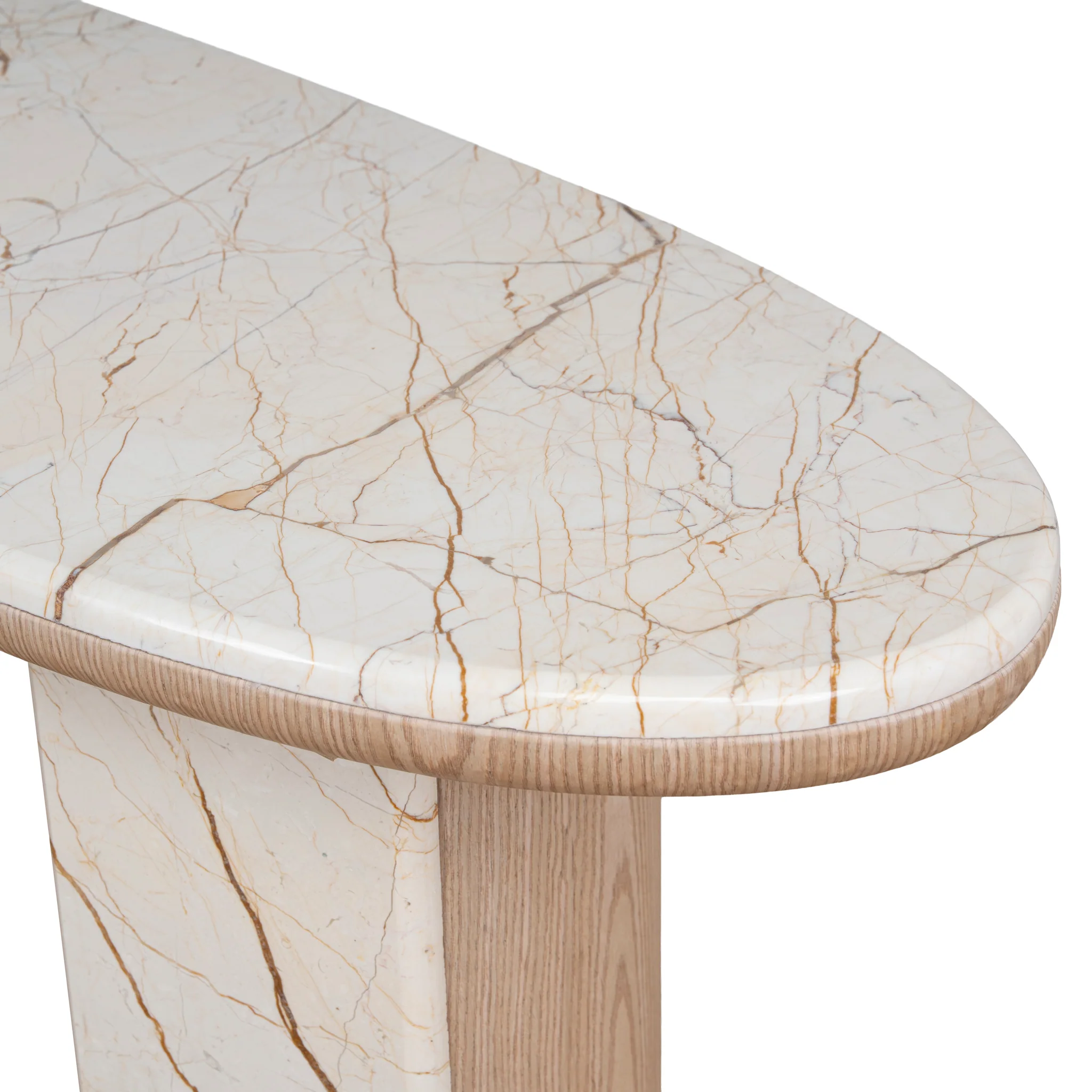 Ex Display - Dravine 1.5m Marble Console Table - Natural - Image 7