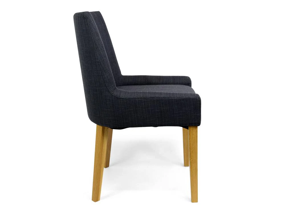 Ex Display - Ella Scoop Back Steel Upholstered Dining Chair - Image 3