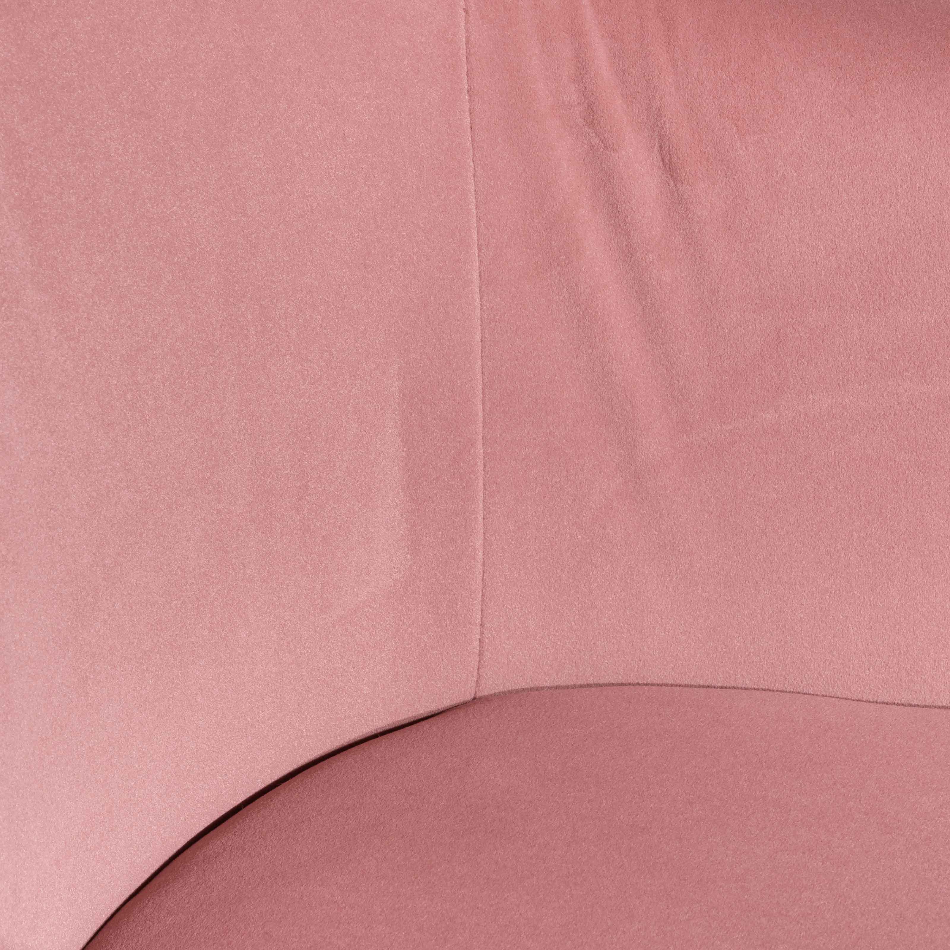 Ex Display - Enoch Blush Velvet Office Chair - Black Base - Image 9