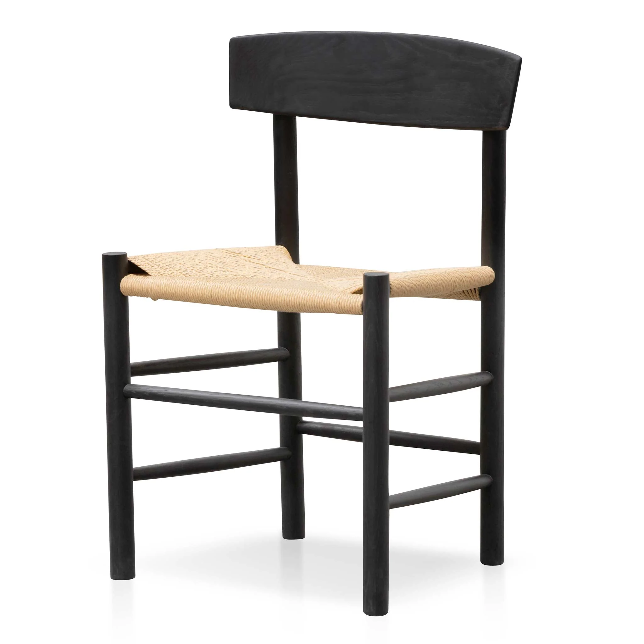 Ex Display - Erika Rattan Black Dining Chair - Natural Seat - Image 40