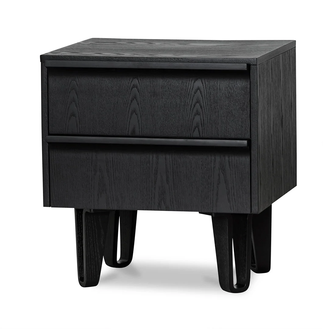 Ex Display - Evans Bedside Table - Full Black - Image 3