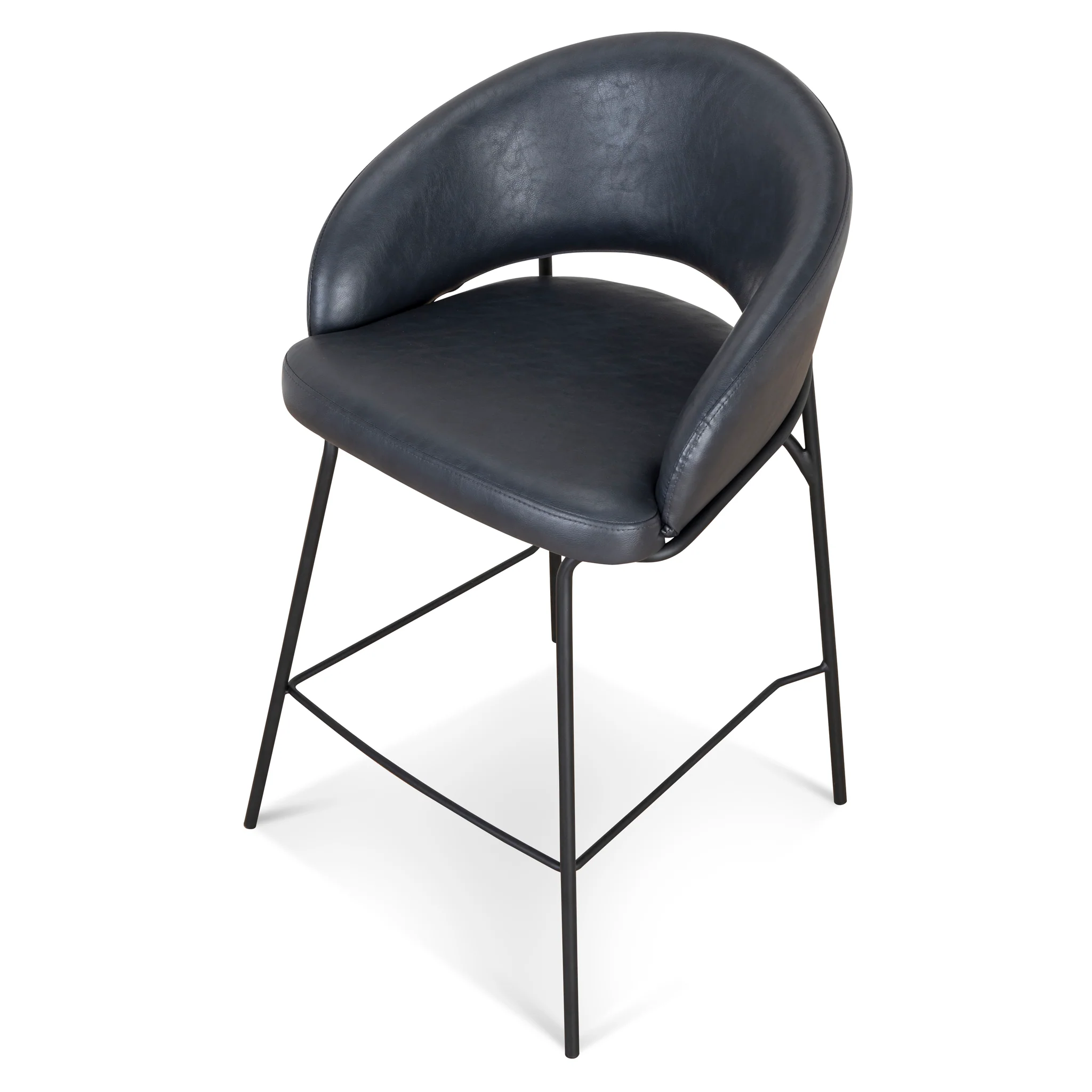 Ex Display - Rabi Fabric Bar Stool - Full Black - Last One - Image 6