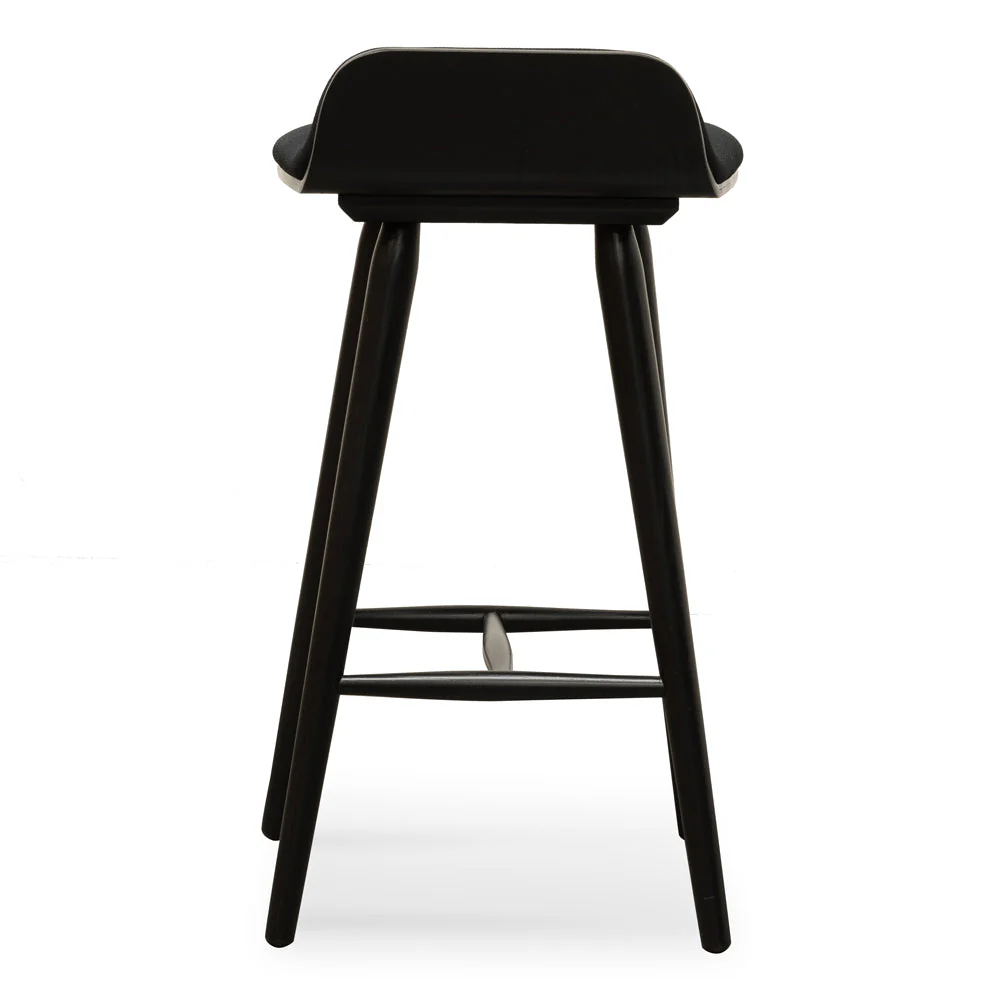 Ex Display - Finn 65cm Fabric Bar Stool - Black - Image 5