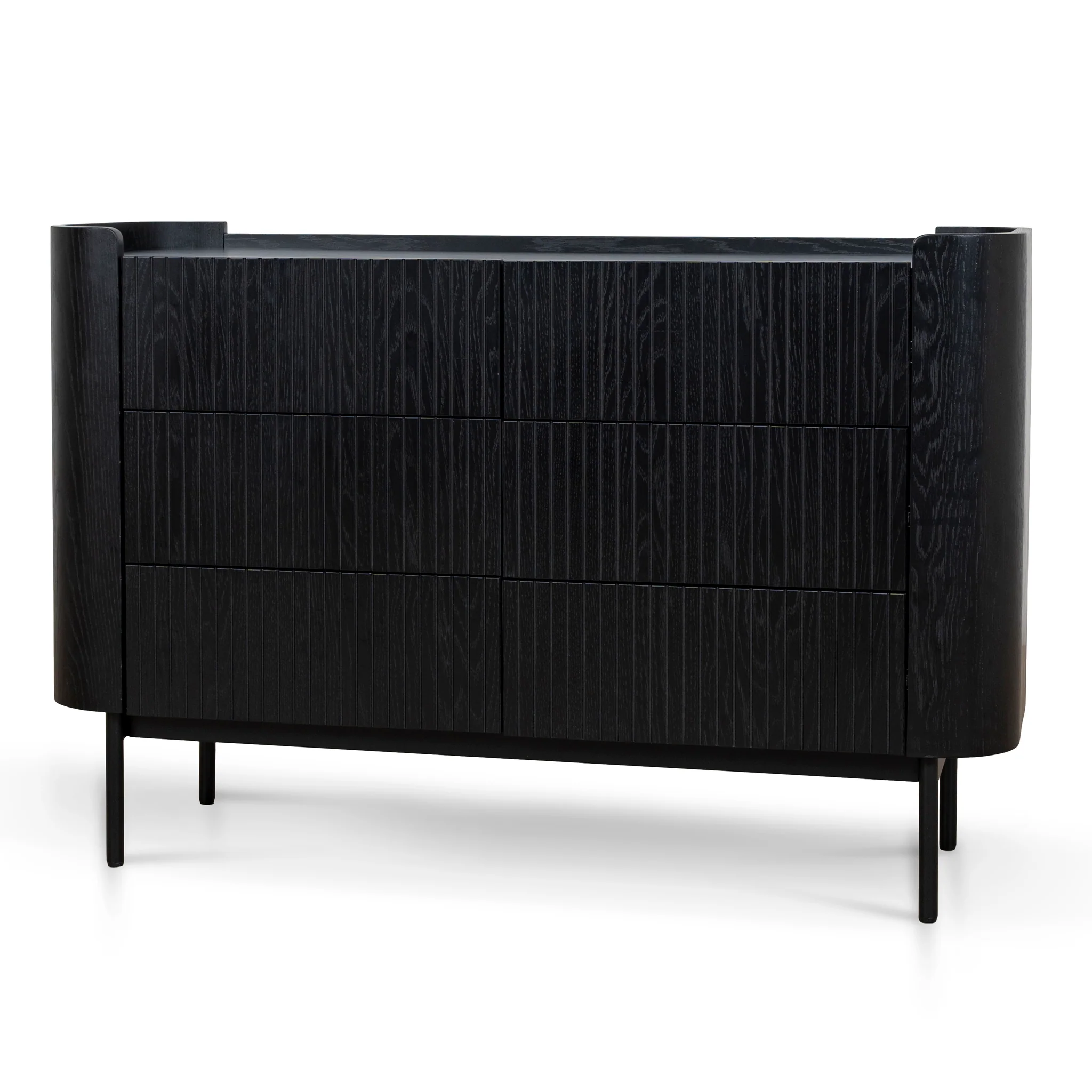 Gemma 1.2m Chest of Drawers - Full Black