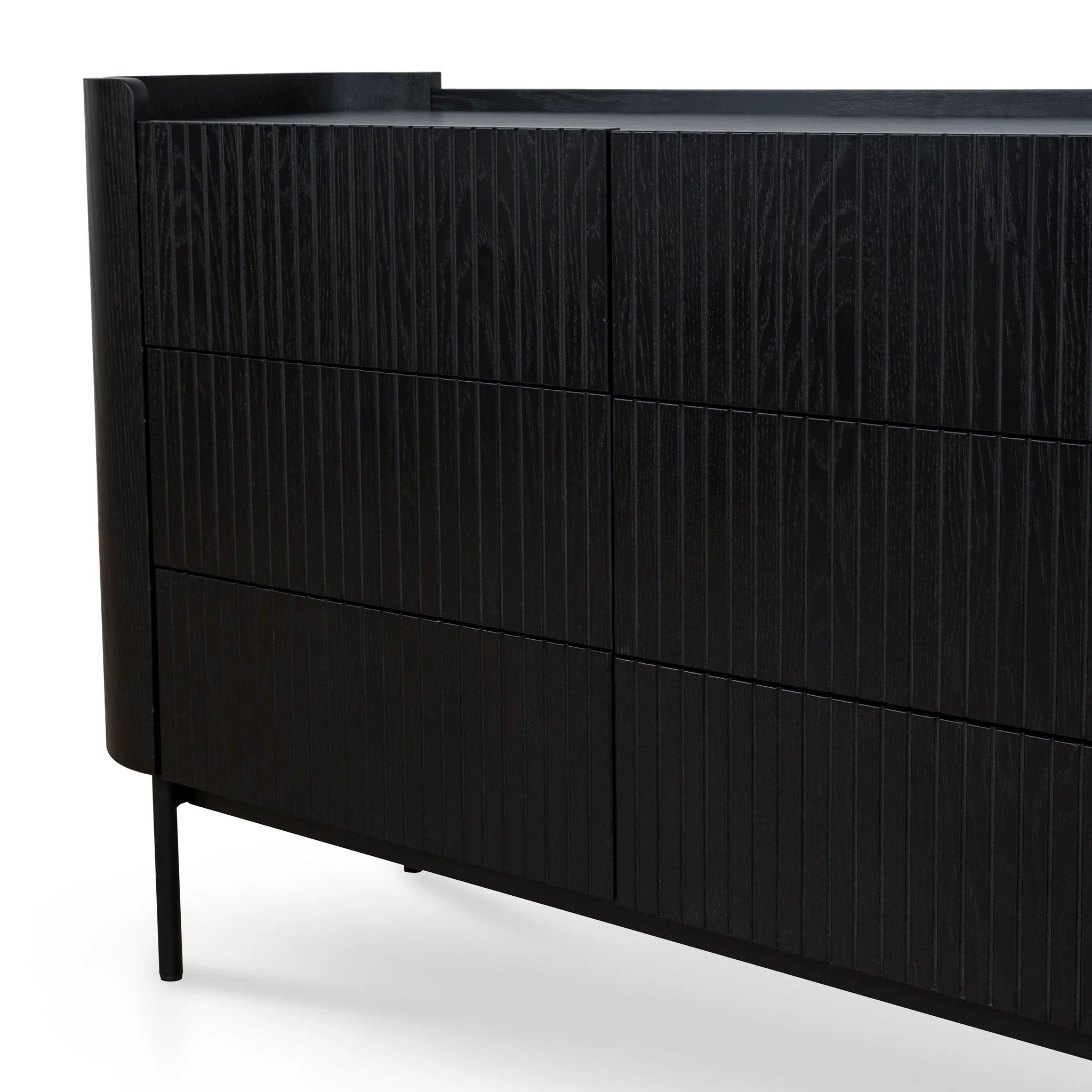 Gemma 1.2m Chest of Drawers - Full Black - Image 10