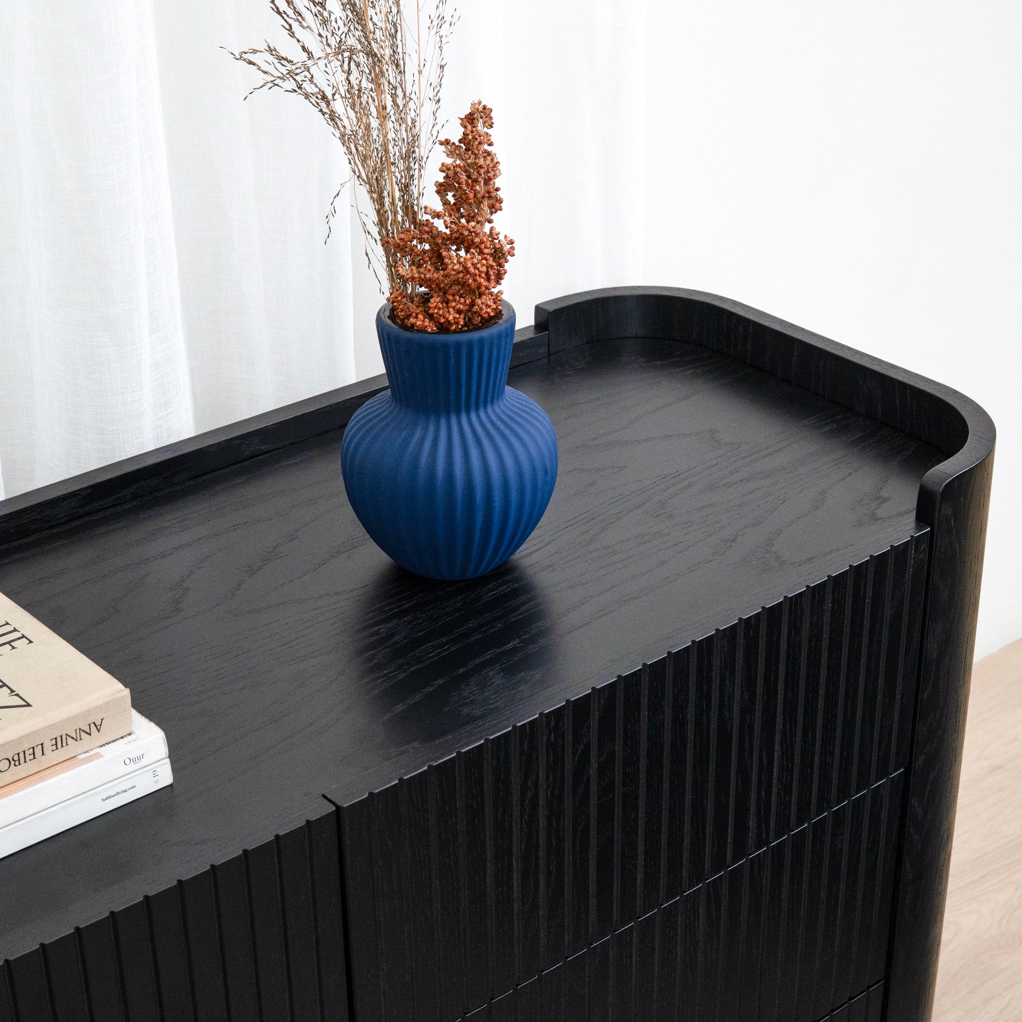 Gemma 1.2m Chest of Drawers - Full Black - Image 3