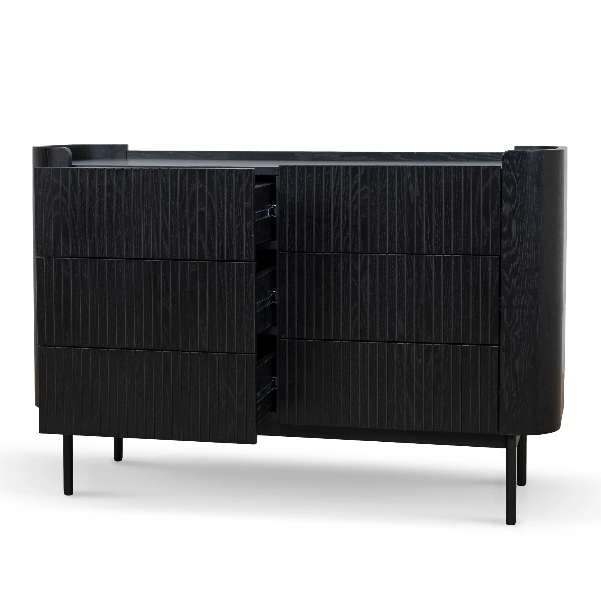 Gemma 1.2m Chest of Drawers - Full Black - Image 6