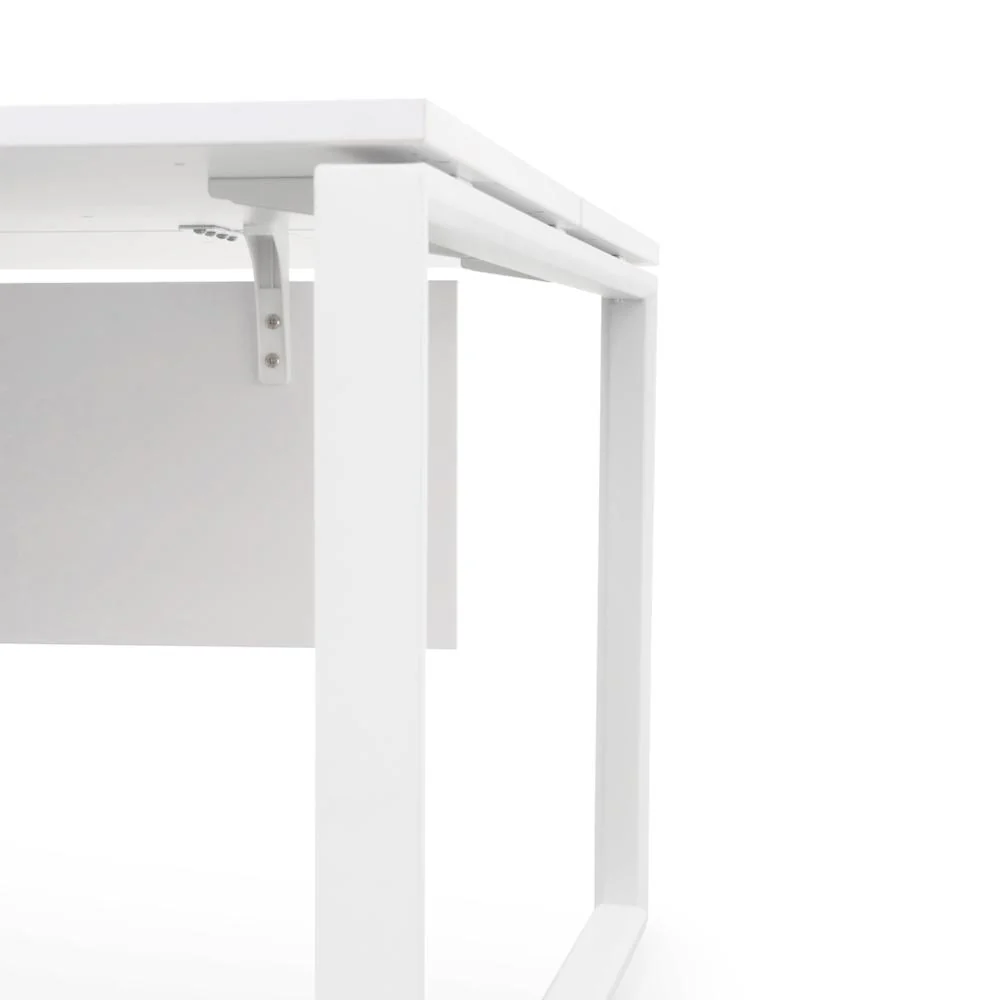 Ex Display - Halo 2 Seater 160cm Office Desk With Privacy Screen - White - Upgraded Legs - Image 5