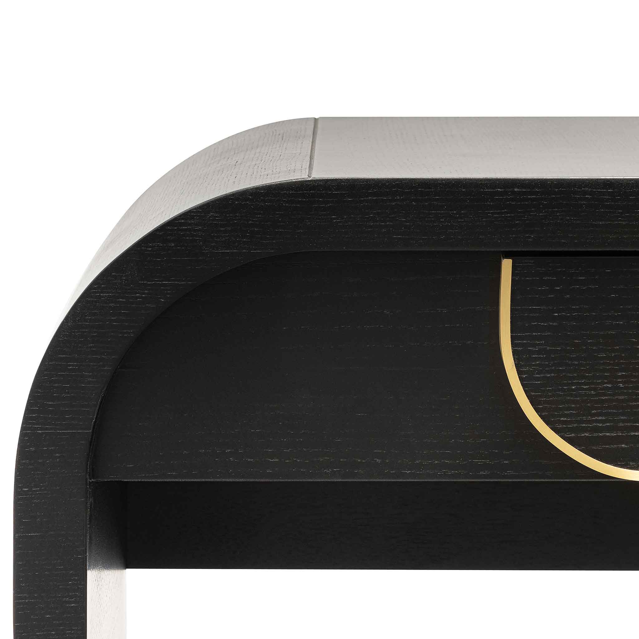 Ex Display - Harley 1.4m Console Table - Textured Espresso Black - Image 10