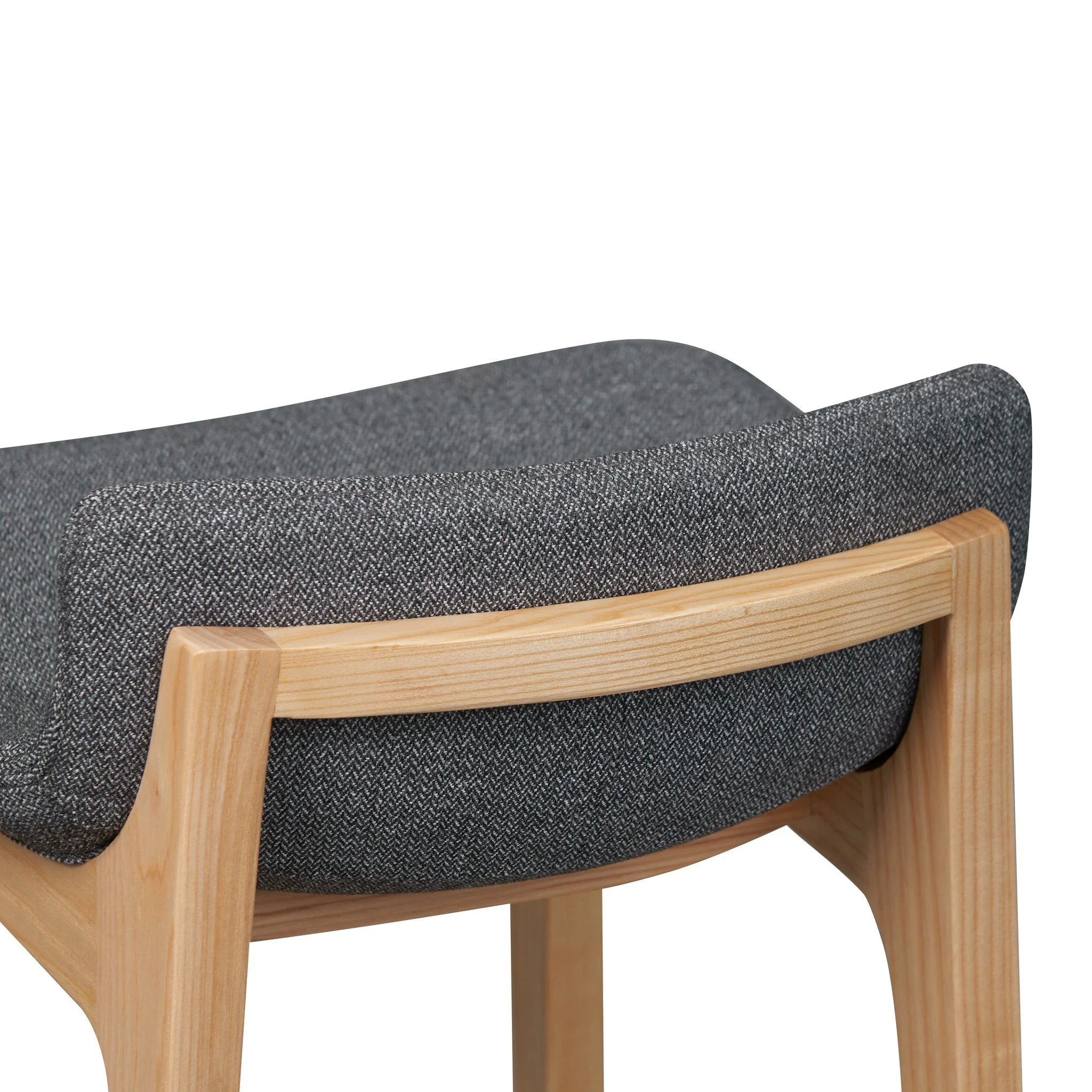 Ex Display - Harris 65cm Grey Bar Stool - Natural Legs - Image 6