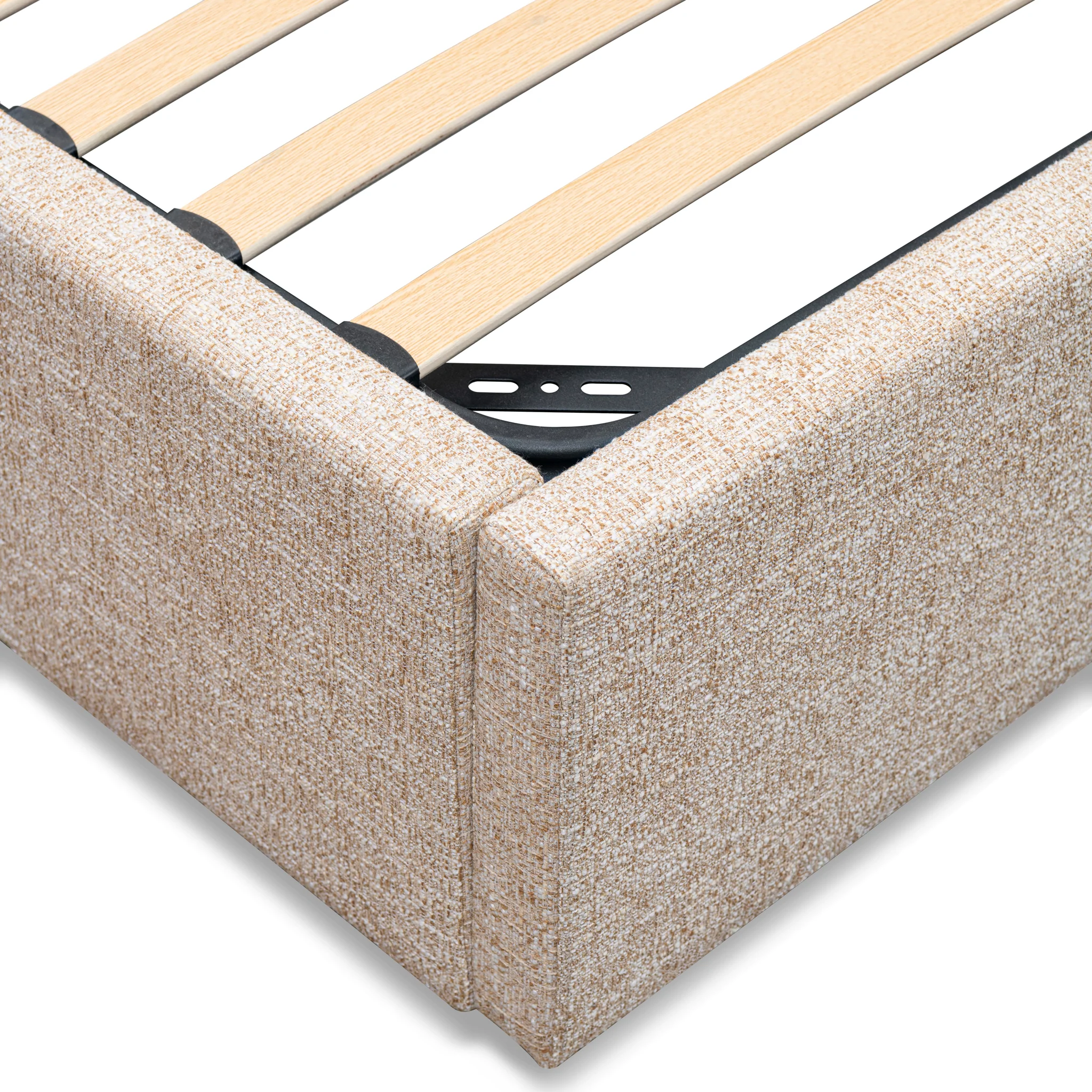 Ex Display - Hillsdale King Wide Base Bed Frame - Pale Beige - Image 8
