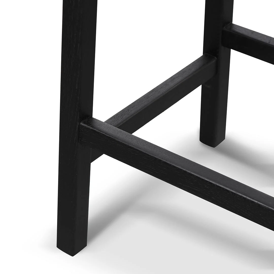 Ex Display - Jolen 65cm Rattan Bar Stool - Full Black - Image 6