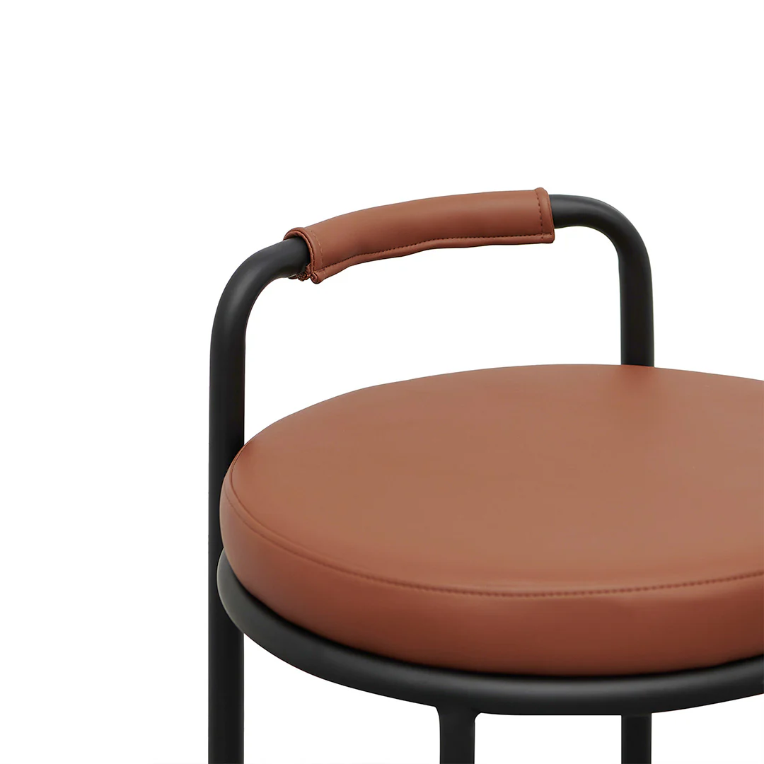 Ex Display - Karimi 65cm Bar Stool - Brown - Image 4