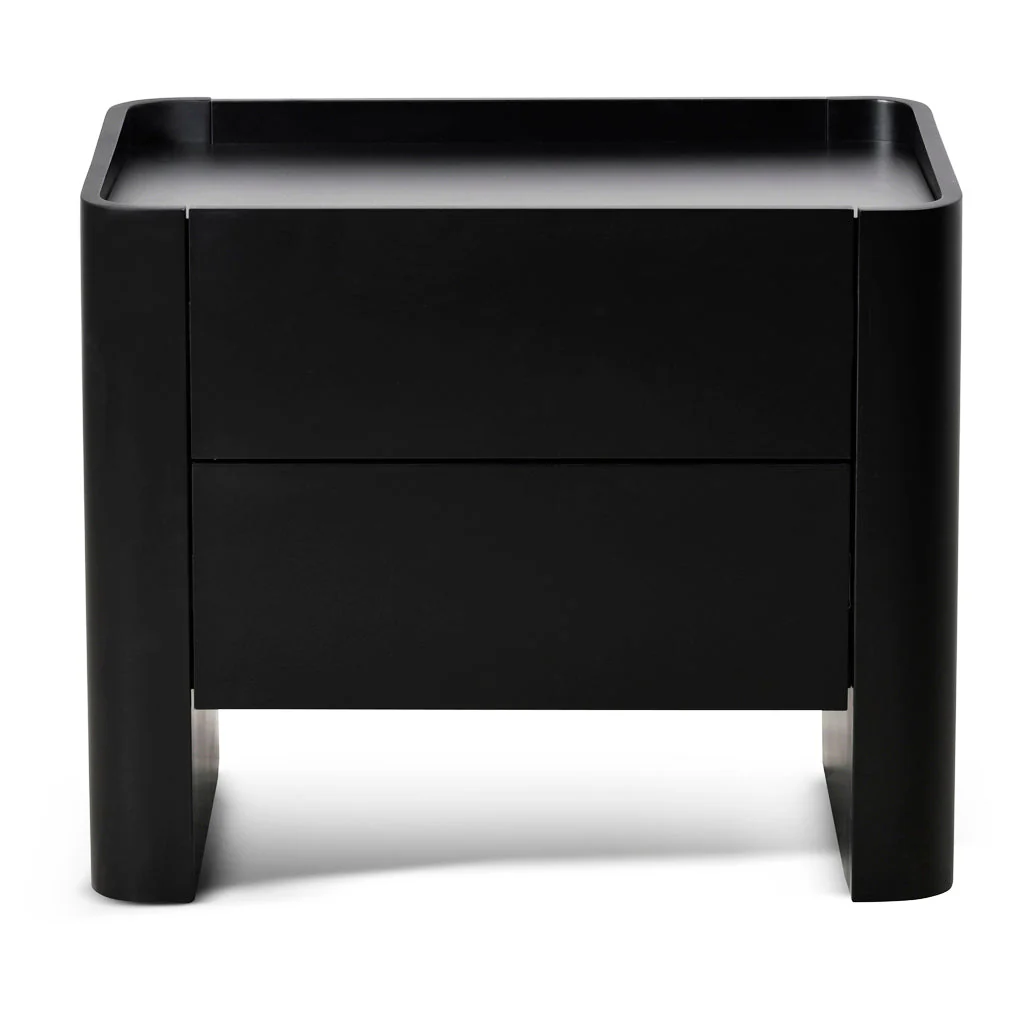 Ex Display - Latonya Bedside Table - Matte Black - Image 12