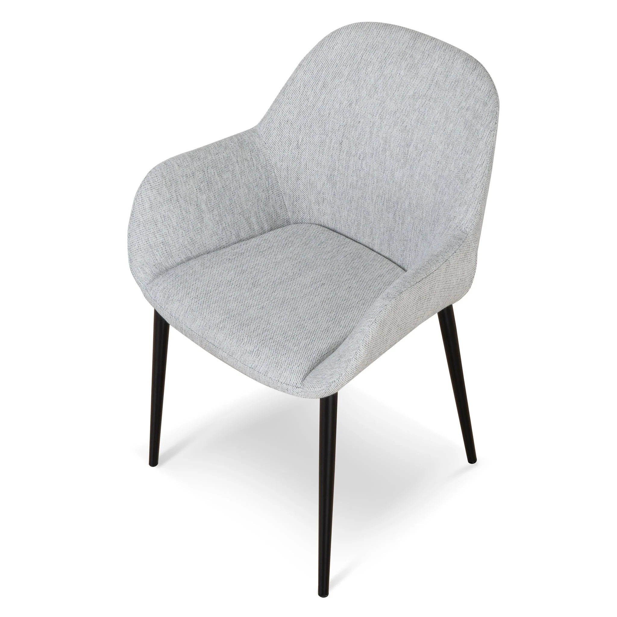 Ex Display - Lynton Fabric Dining chair - Silver Grey - Image 3