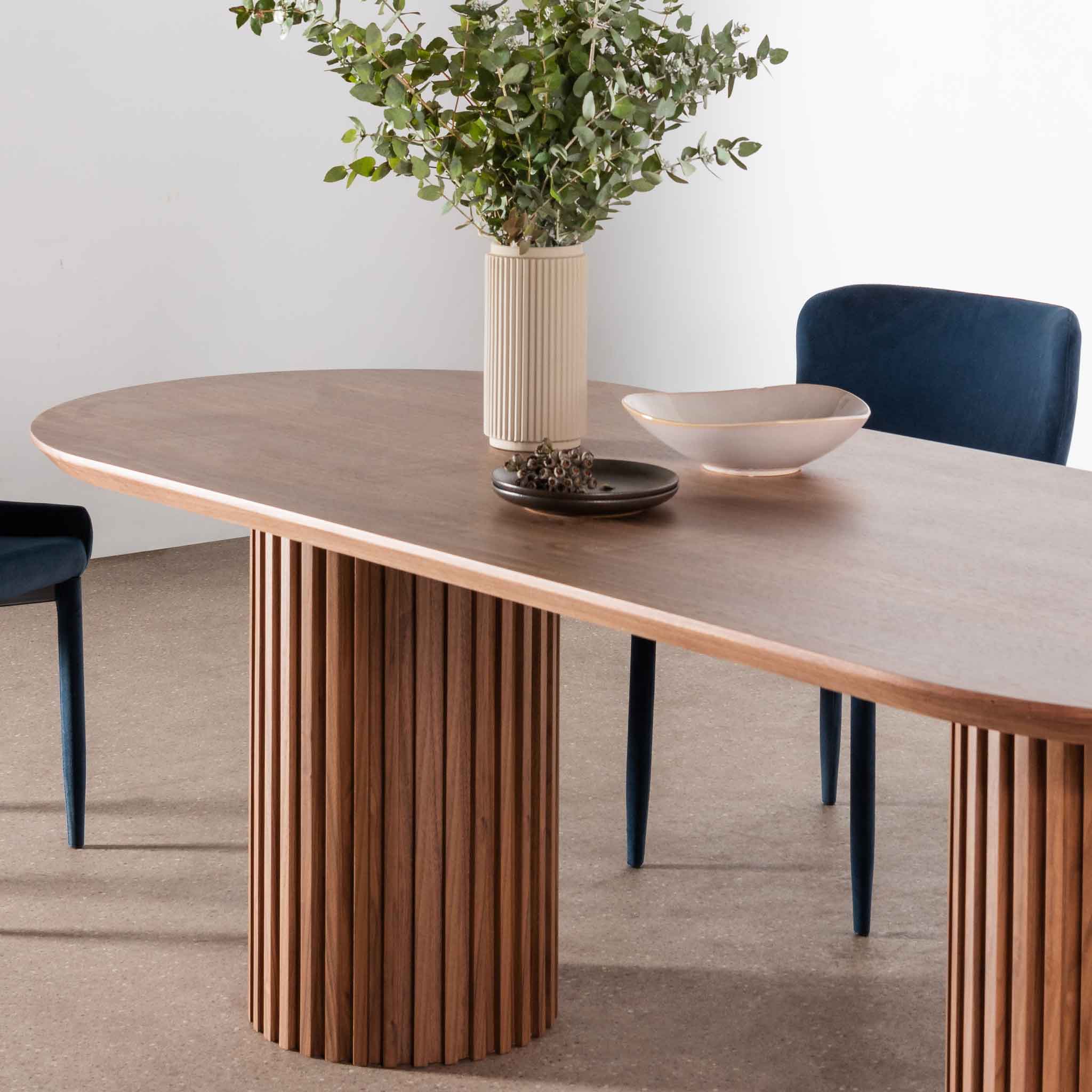 Ex Display - Marty 2.5m Wooden Dining Table - Walnut - Image 2