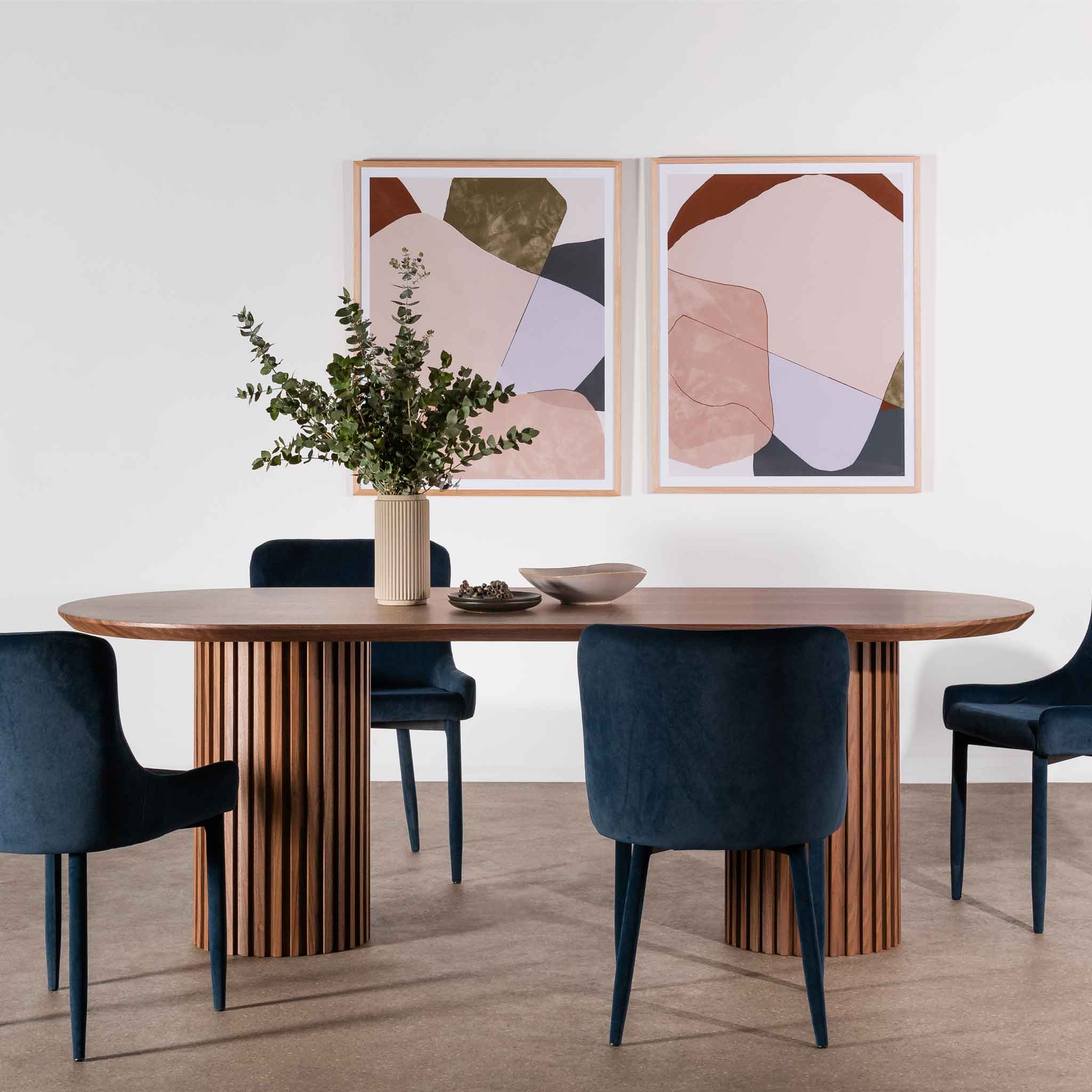 Ex Display - Marty 2.5m Wooden Dining Table - Walnut - Image 4