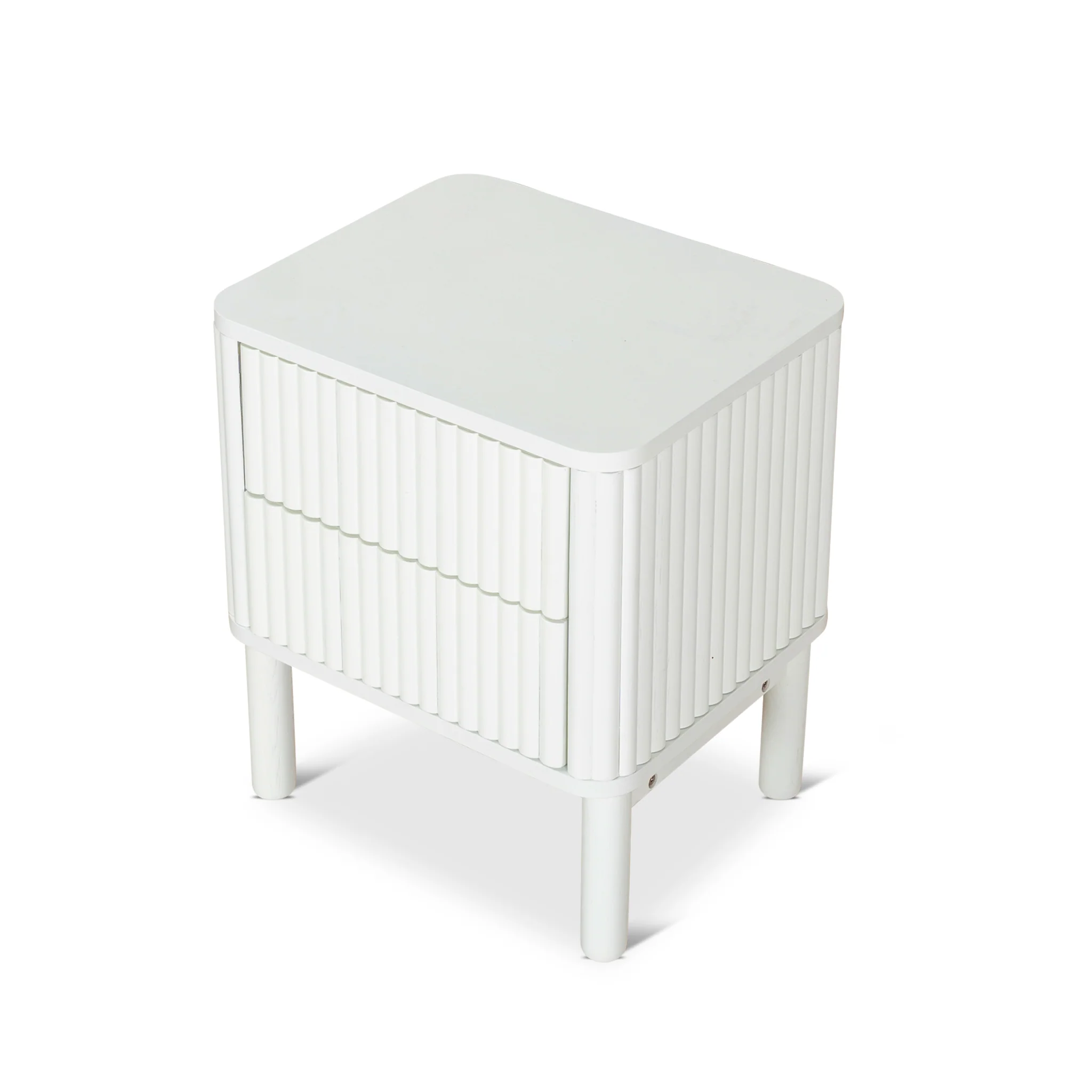 Melita Bedside Table - Warm White - Image 4