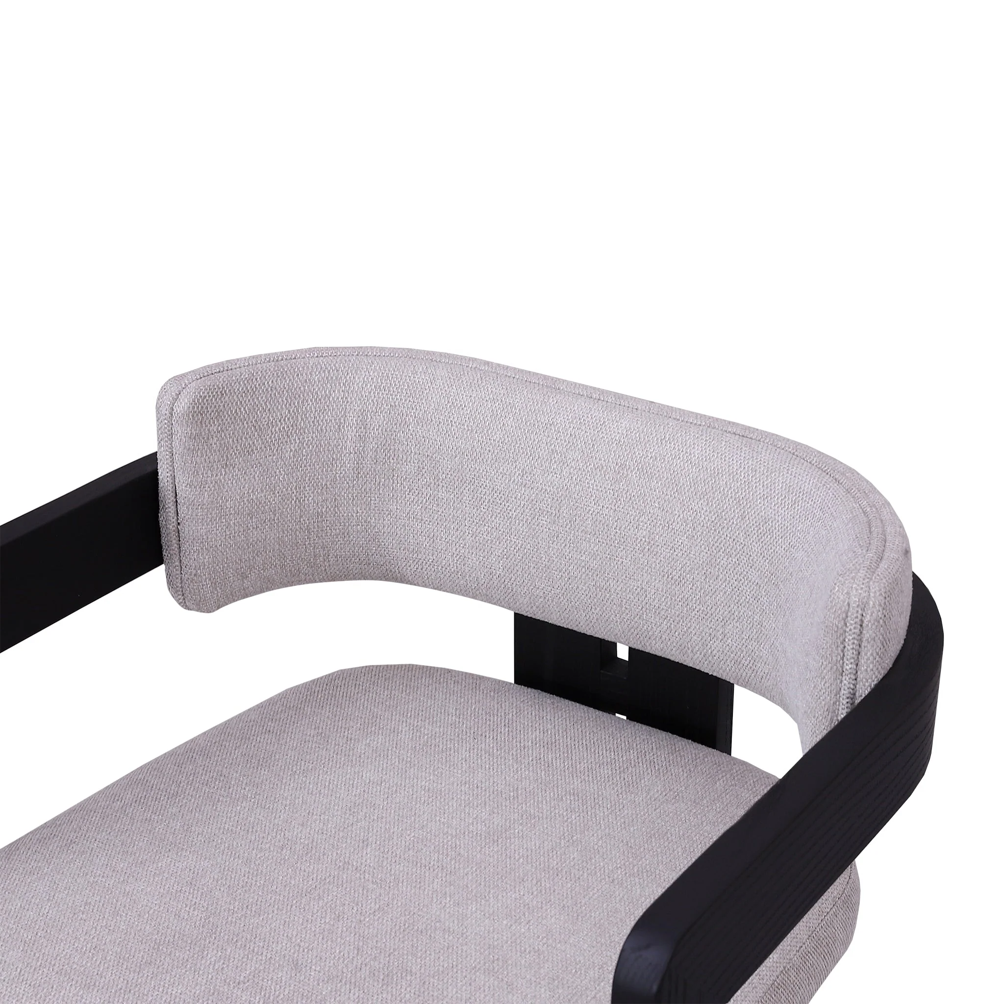 Ex Display - Merari Black Dining Chair - Stone Beige - Image 5