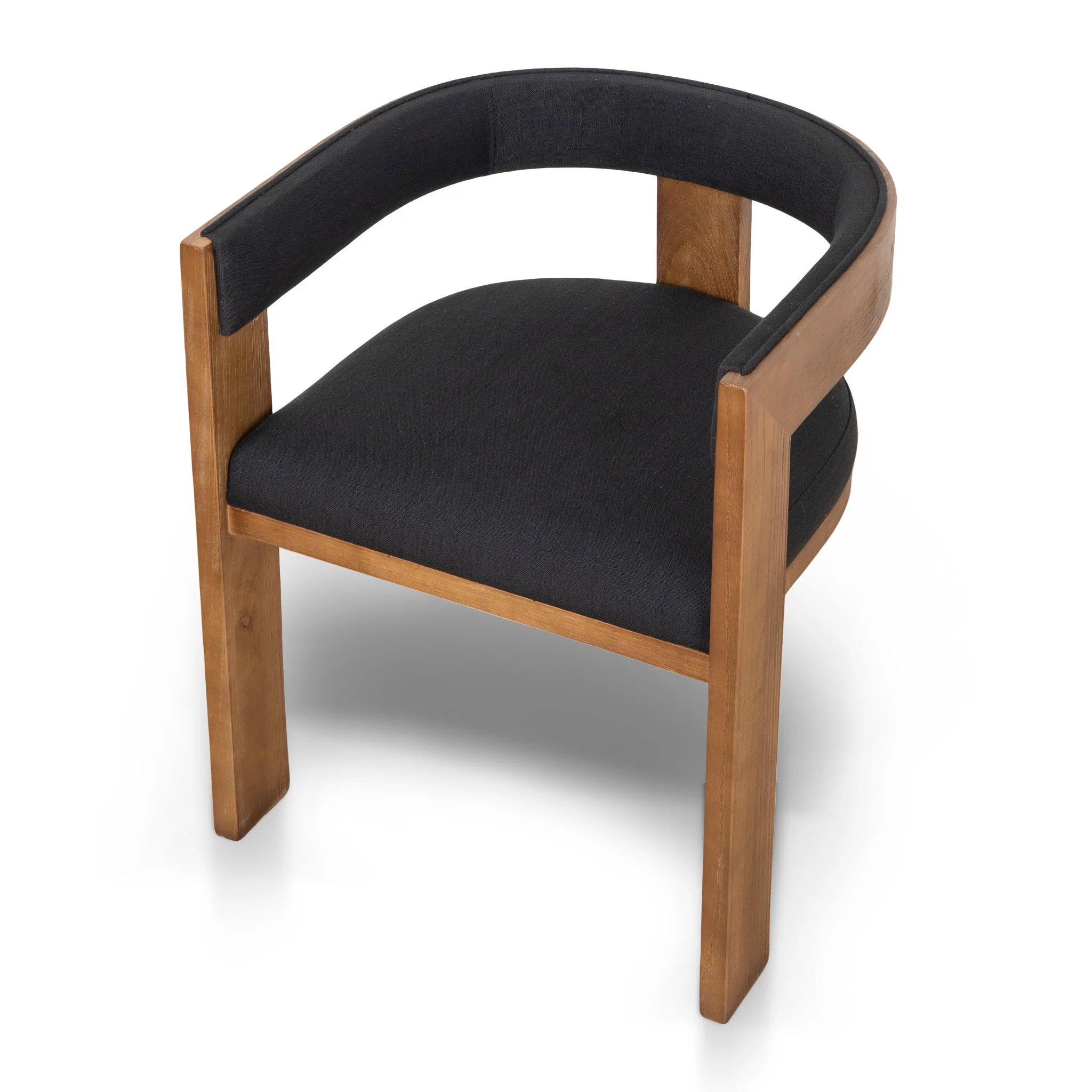 Ex Display - Miles Brown ELM Dining Chair - Black - Image 8