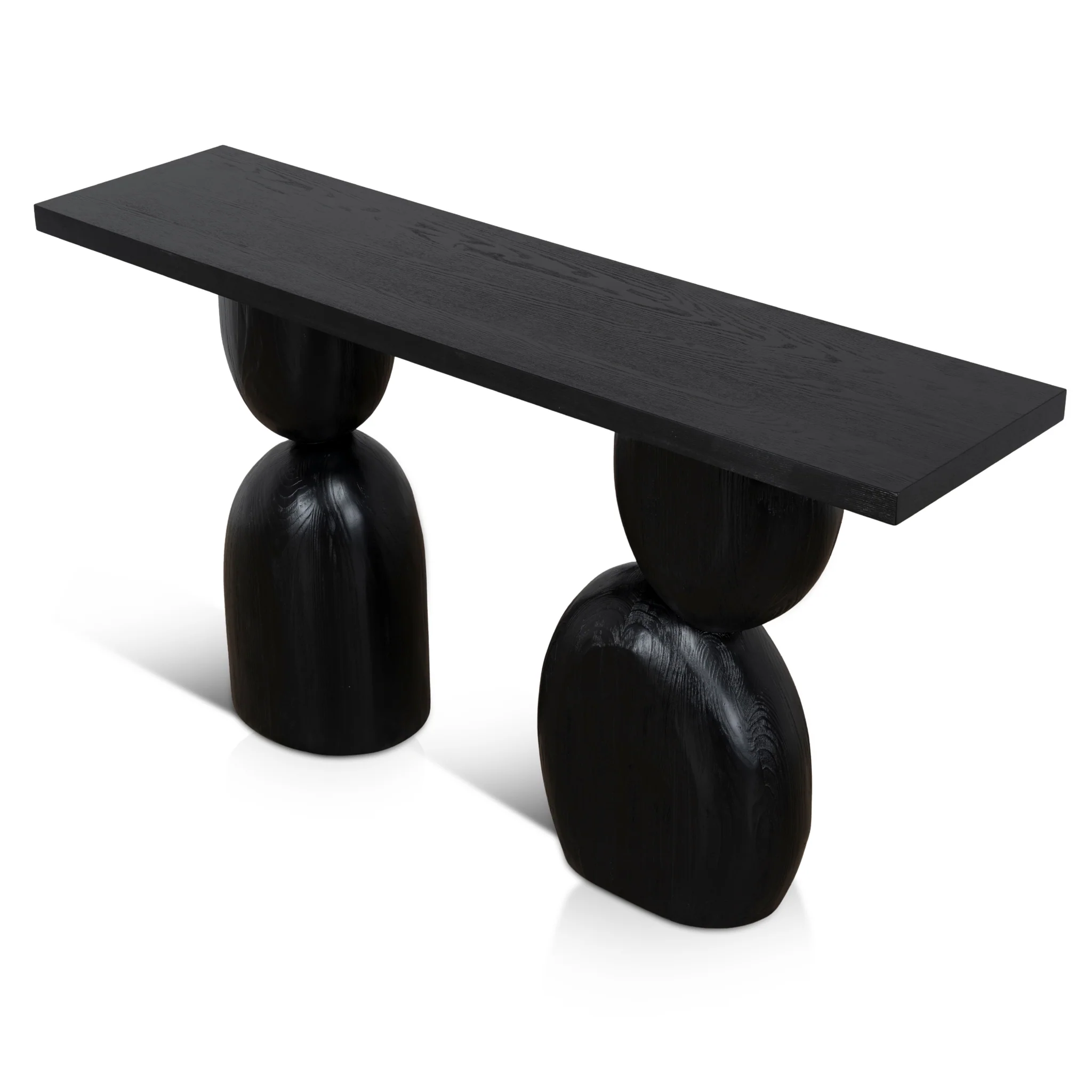 Ex Display - Morani 1.6m Elm Console Table - Full Black - Image 3