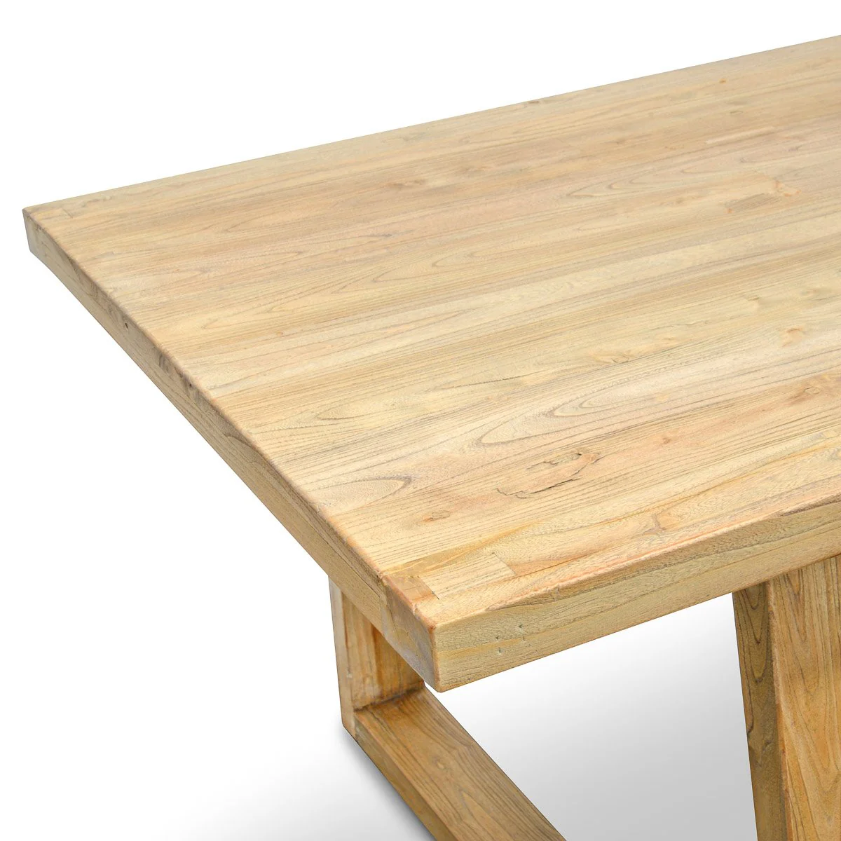 Ex Display - Naples Reclaimed Wood 2.4m Dining Table - Natural - Image 16