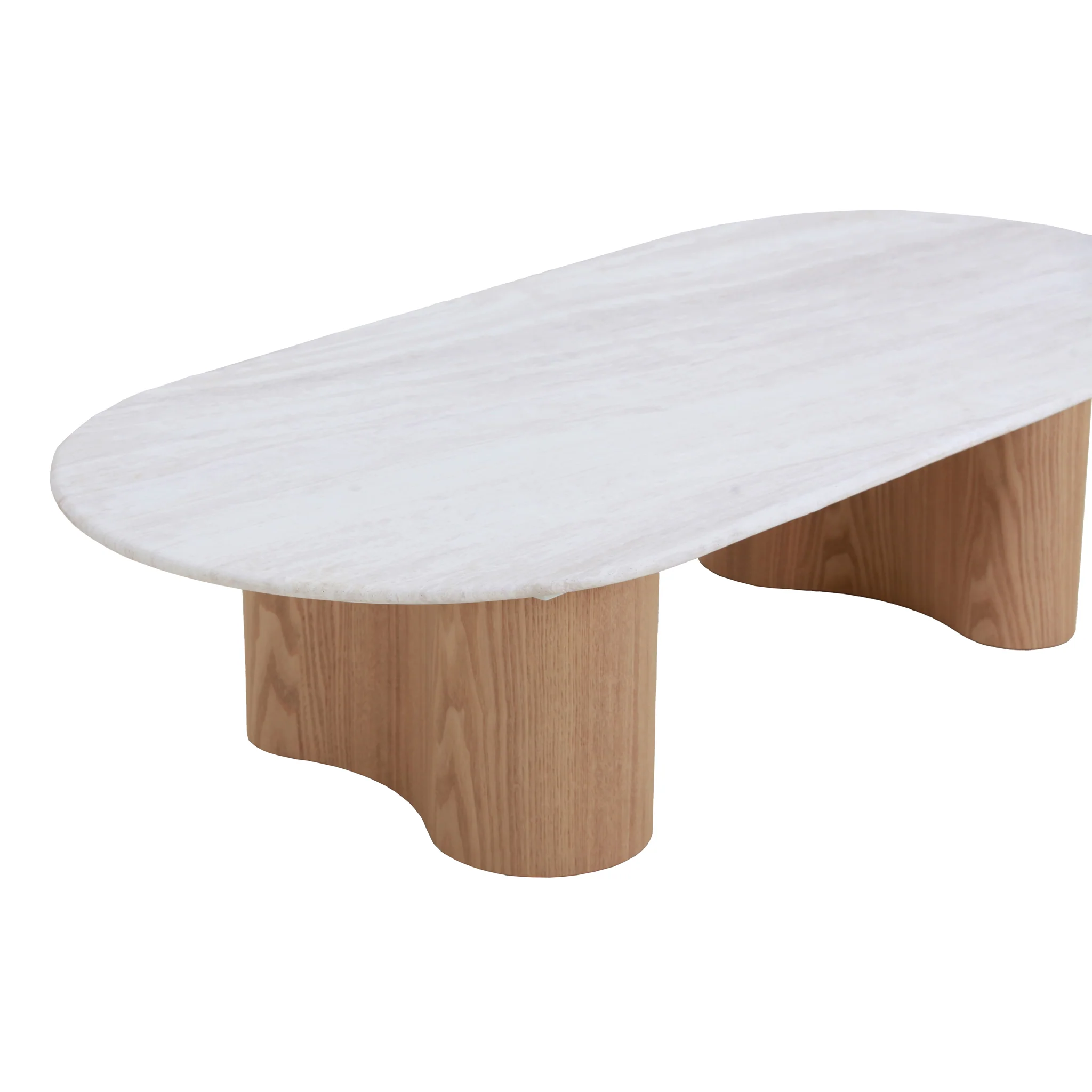 Nasim 1.5m Travertine Top Coffee Table - Natural - Image 4