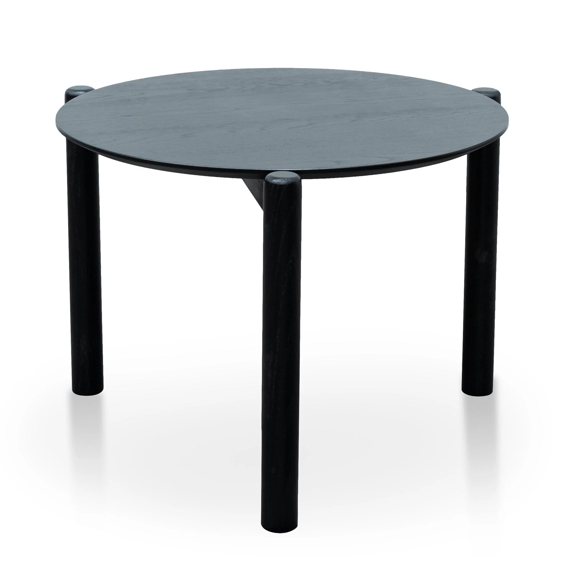 Ex Display - Nest Of Holloway Wooden Round Coffee Table - Black - Image 4