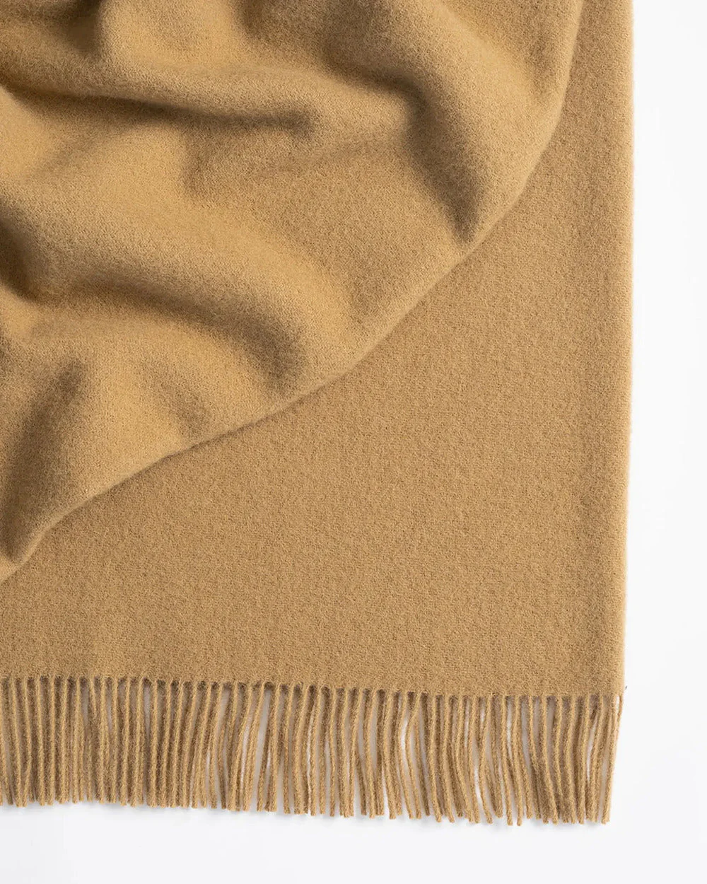 Ex Display - Nevis Wool Throw Rug - Camel
