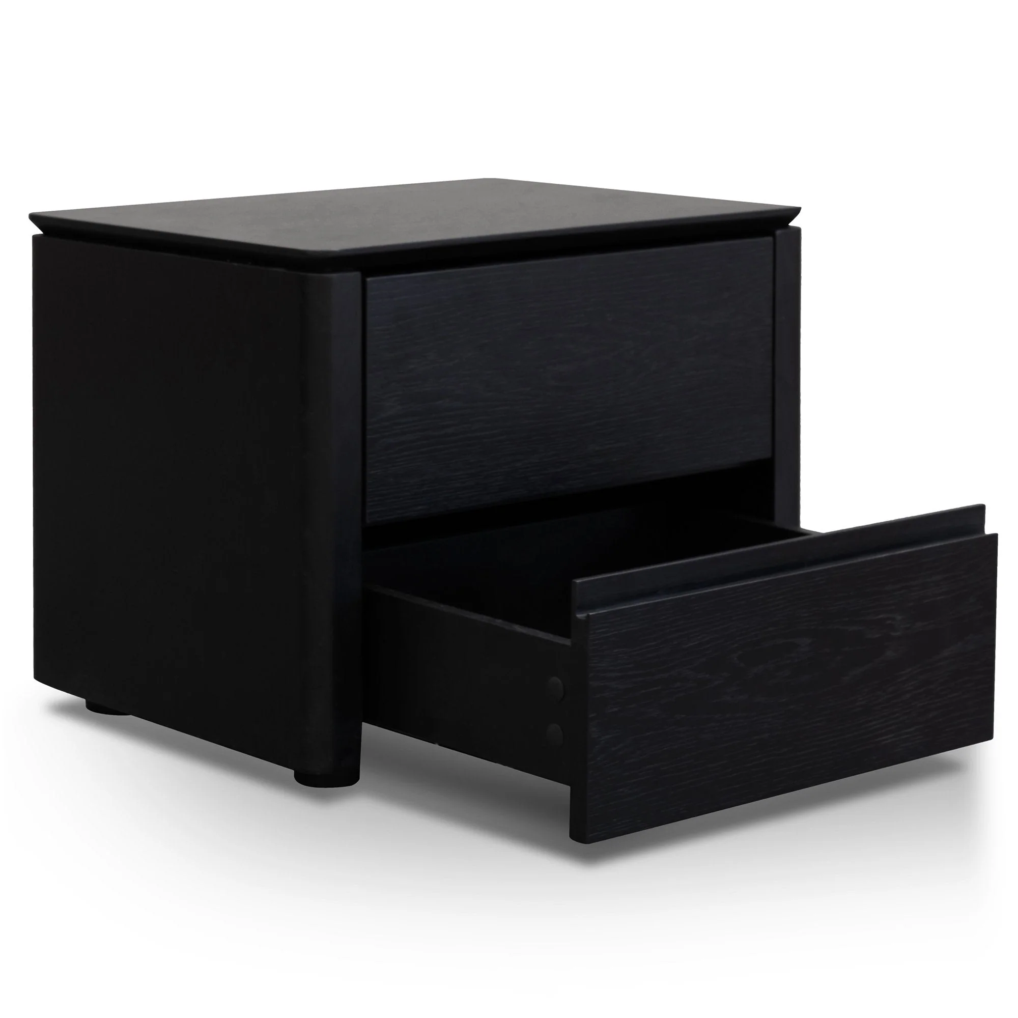 Ex Display - Norris Bedside Table - Black Oak Veneer - Image 5