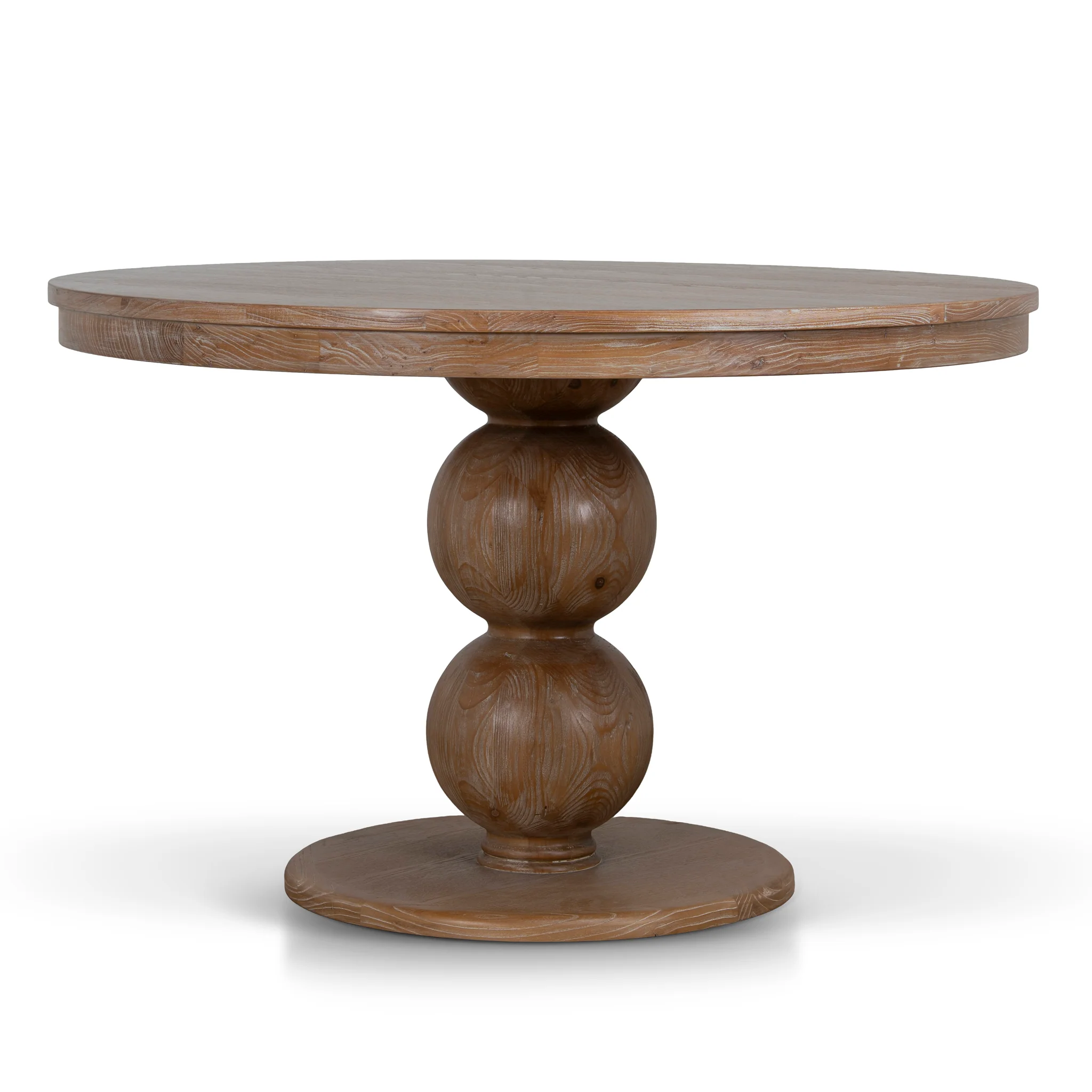 Ex Display - Orlun 1.2m Round Elm Dining Table - Natural - Image 2
