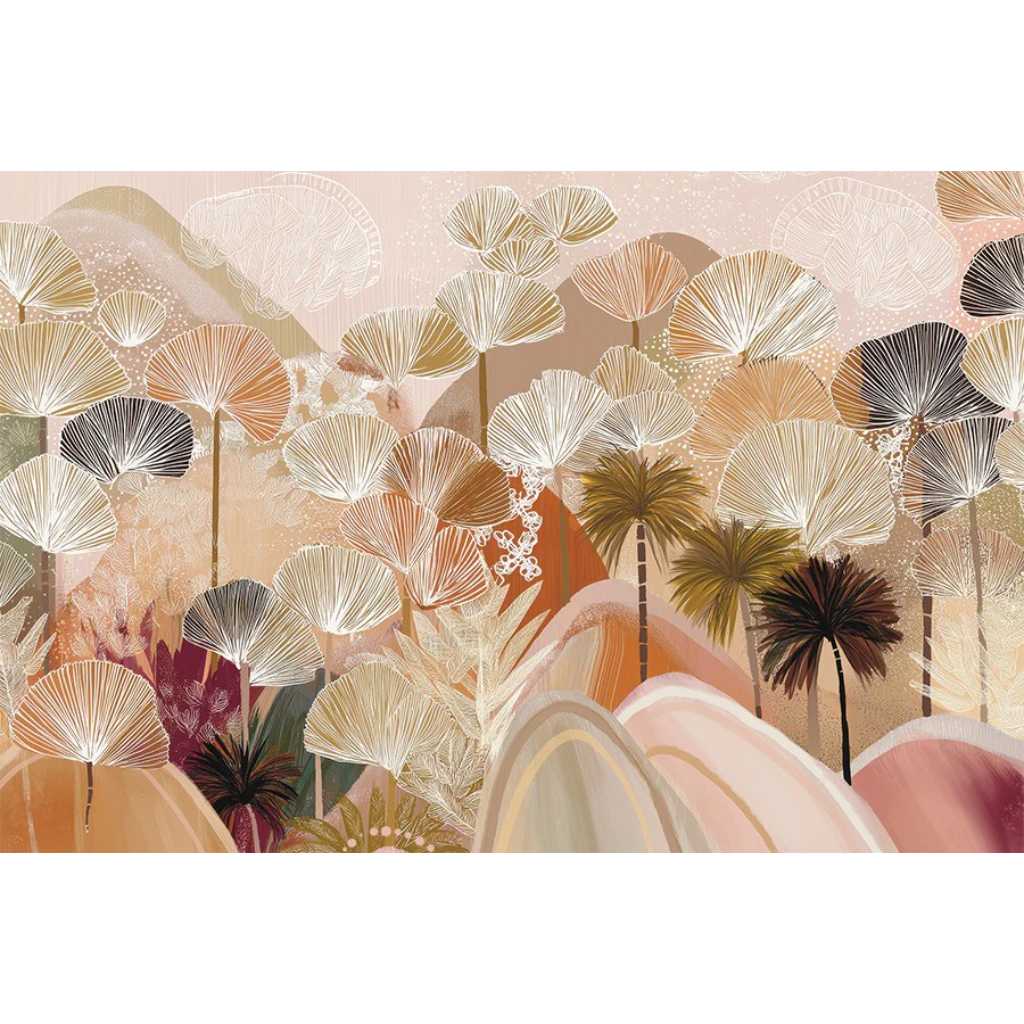 Ex Display - Palms and Poetry, By Bella Eve 90cm x 60cm Framed Canvas - Oak Frame - Image 2