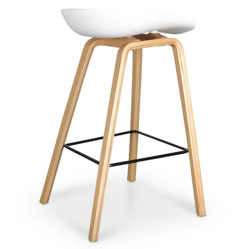 Ex Display - Rachel 65cm Bar Stool - White And Natural - Image 3