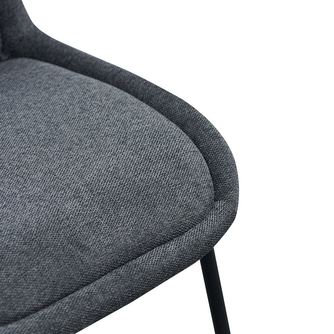 Ex Display - Robles Fabric Dining Chair - Charcoal Grey - Image 19