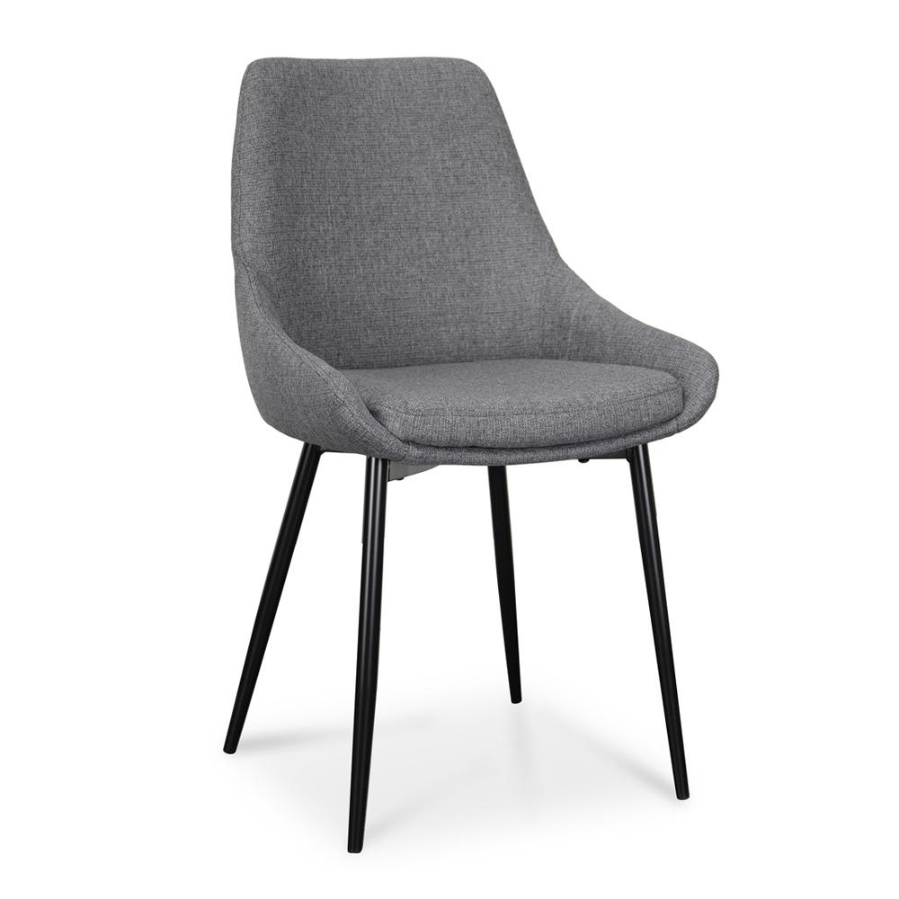 Ex Display - Alfie Fabric Dining Chair - Dark Grey - Image 23