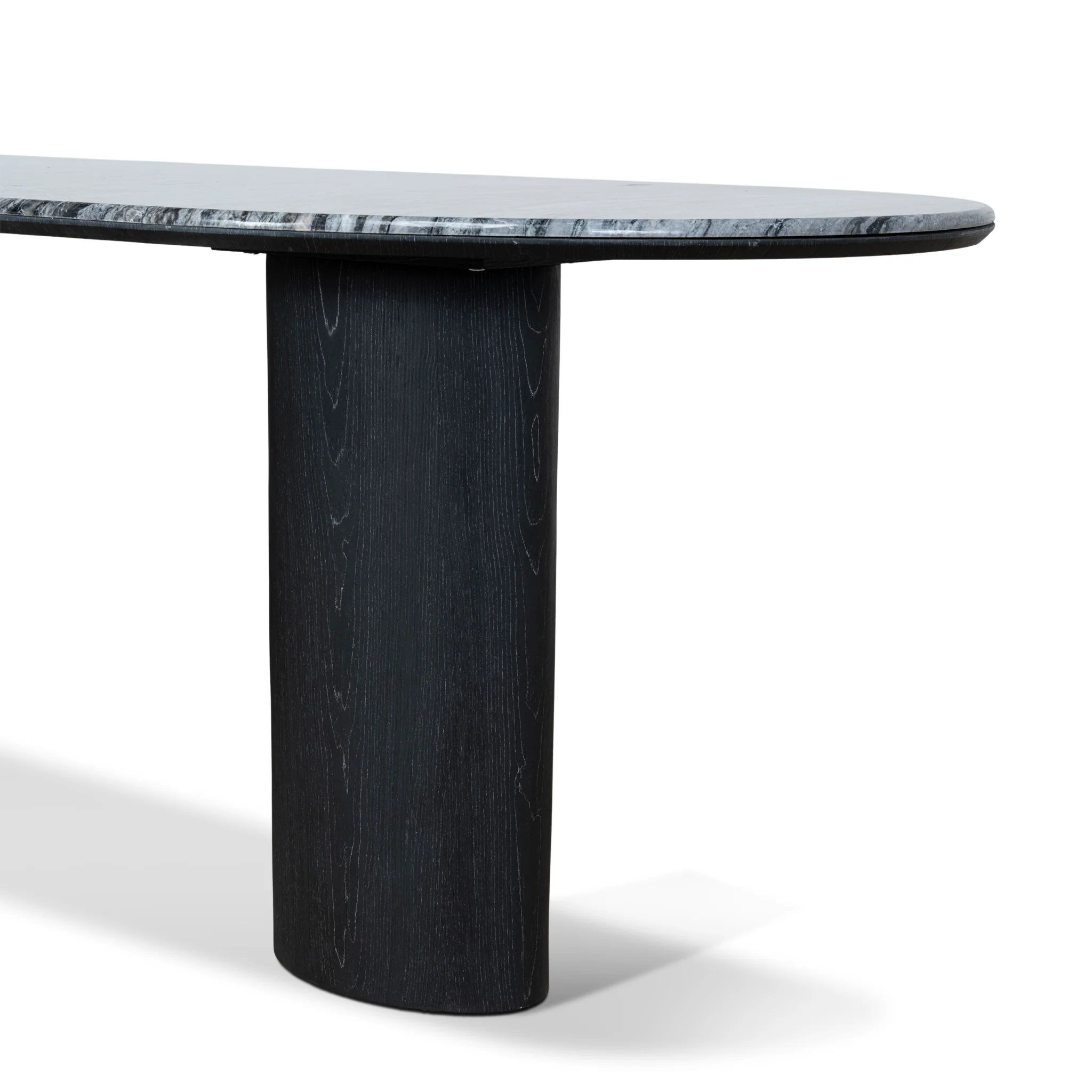 Ex Display - Vienna 2.2m Black Marble Dining Table - Black - Image 12