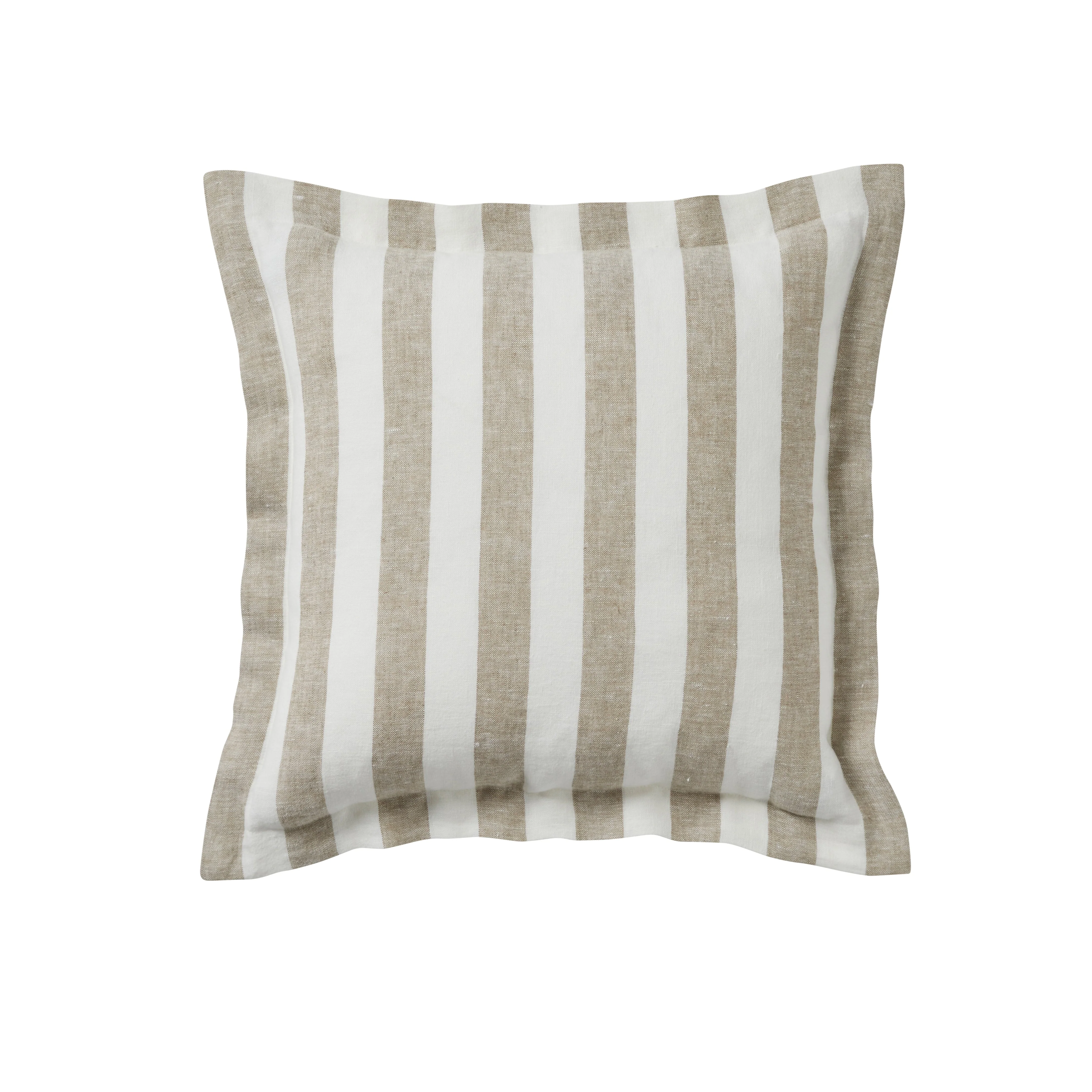 Ex Display - Weave Luca 50cm European Linen Stripe Cushion - Clay