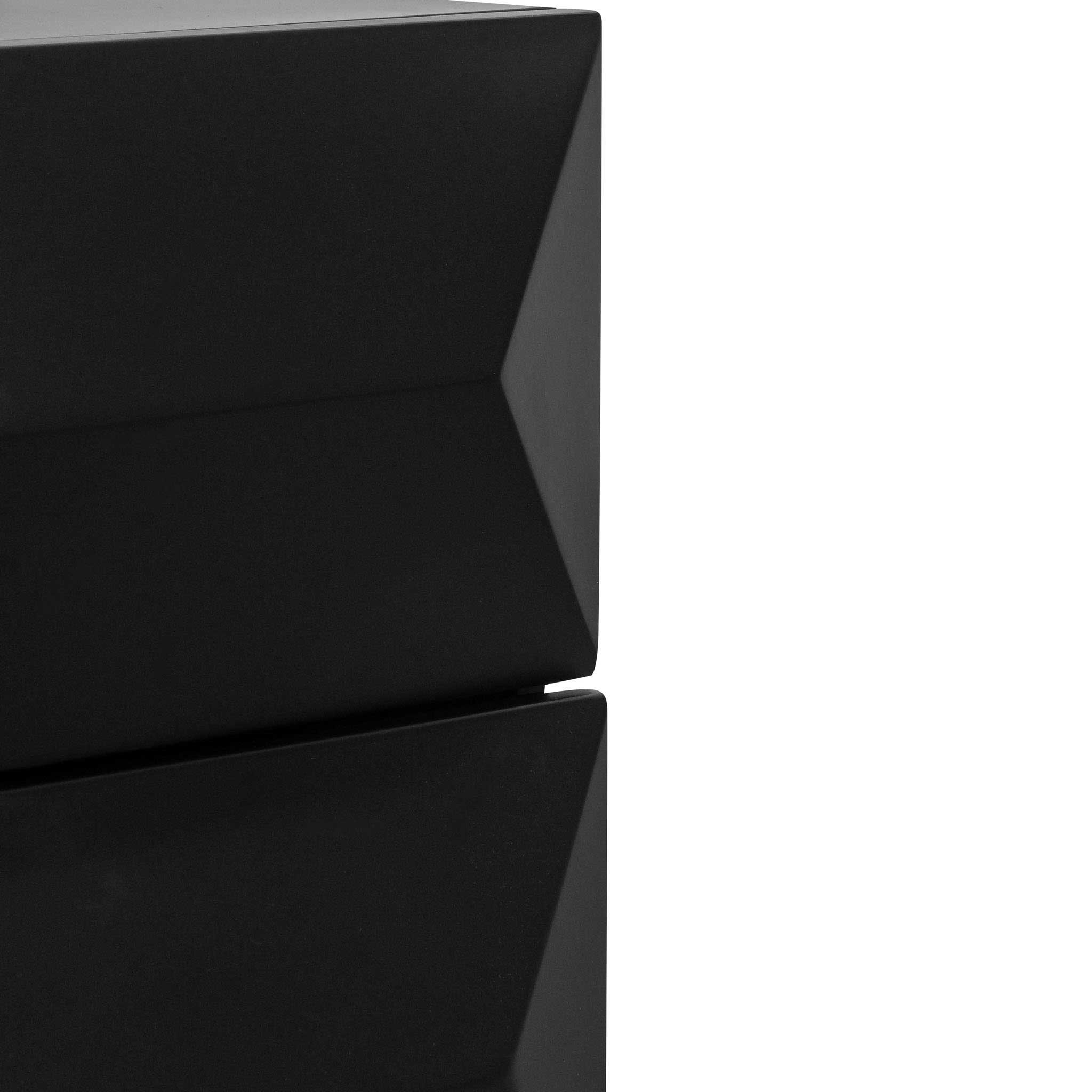 Ex Display - Wooden Side Table - Matte Black with Black Legs - Image 19