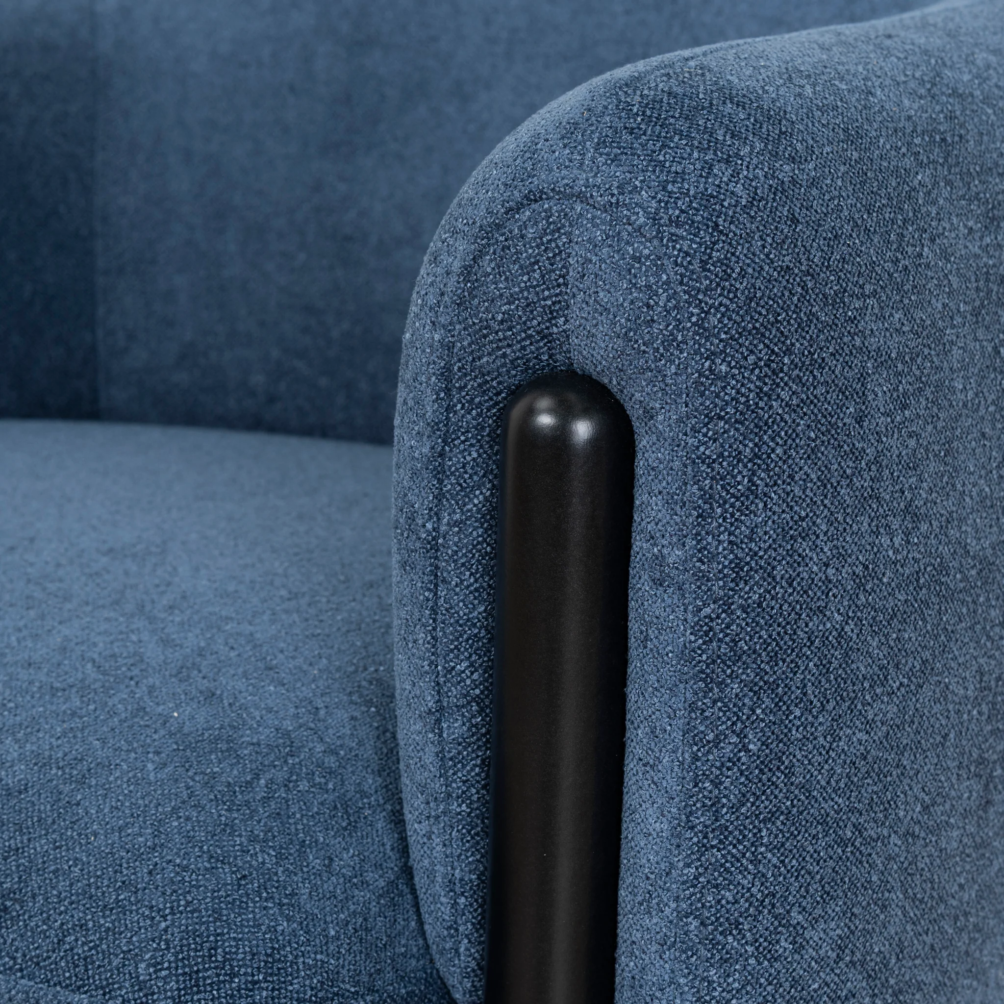 Farina Fabric Armchair - Navy Blue - Image 12