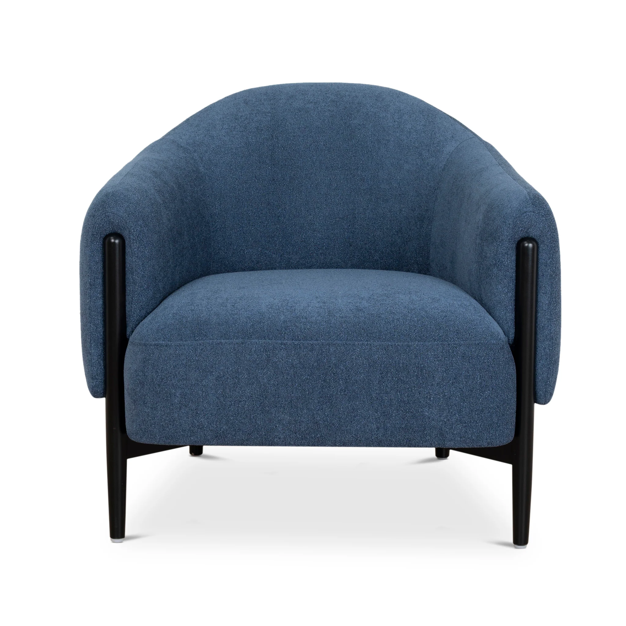 Farina Fabric Armchair - Navy Blue - Image 2