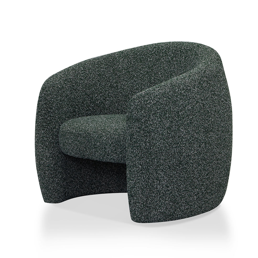 Ferguson Fabric Armchair - Green Boucle - Image 3