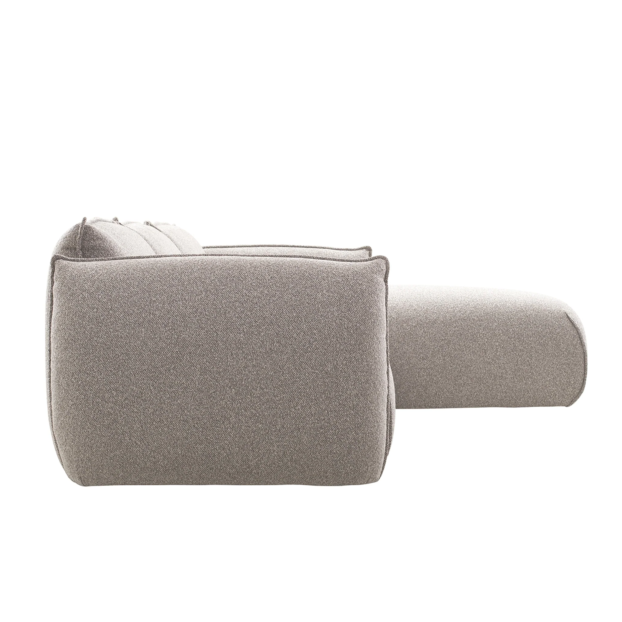 Ferrell 3 Seater Right Chaise Sofa - Clay Grey - Image 4
