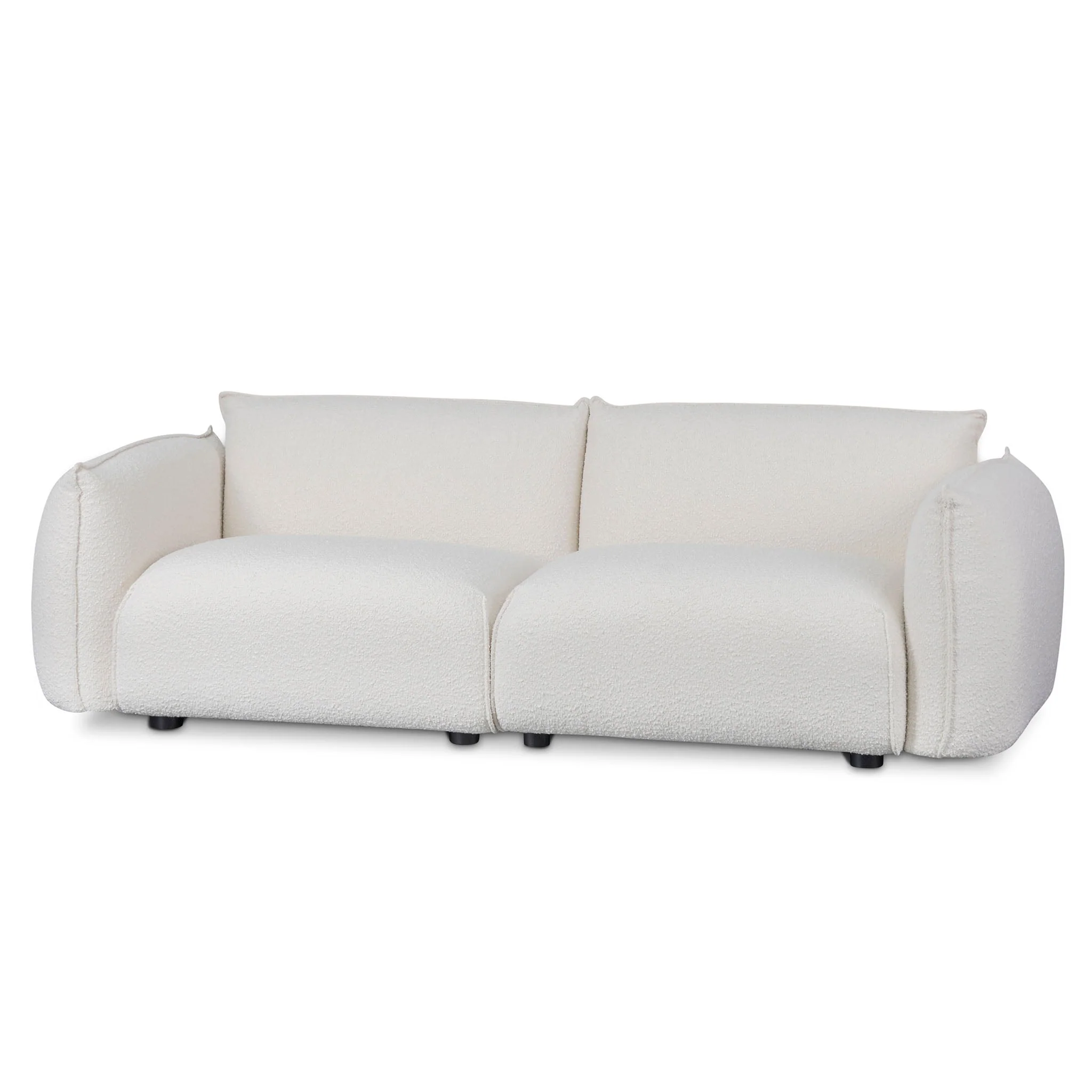 Ferrell 3 Seater Sofa - White Wash Boucle - Image 3