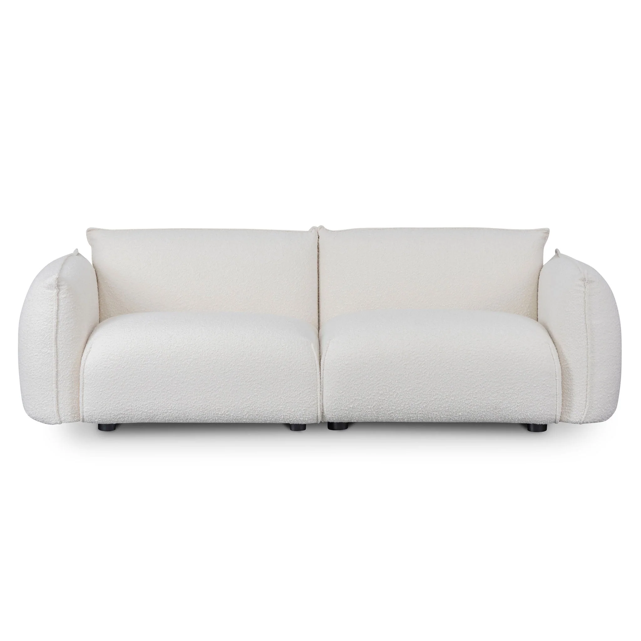 Ferrell 3 Seater Sofa - White Wash Boucle - Image 4